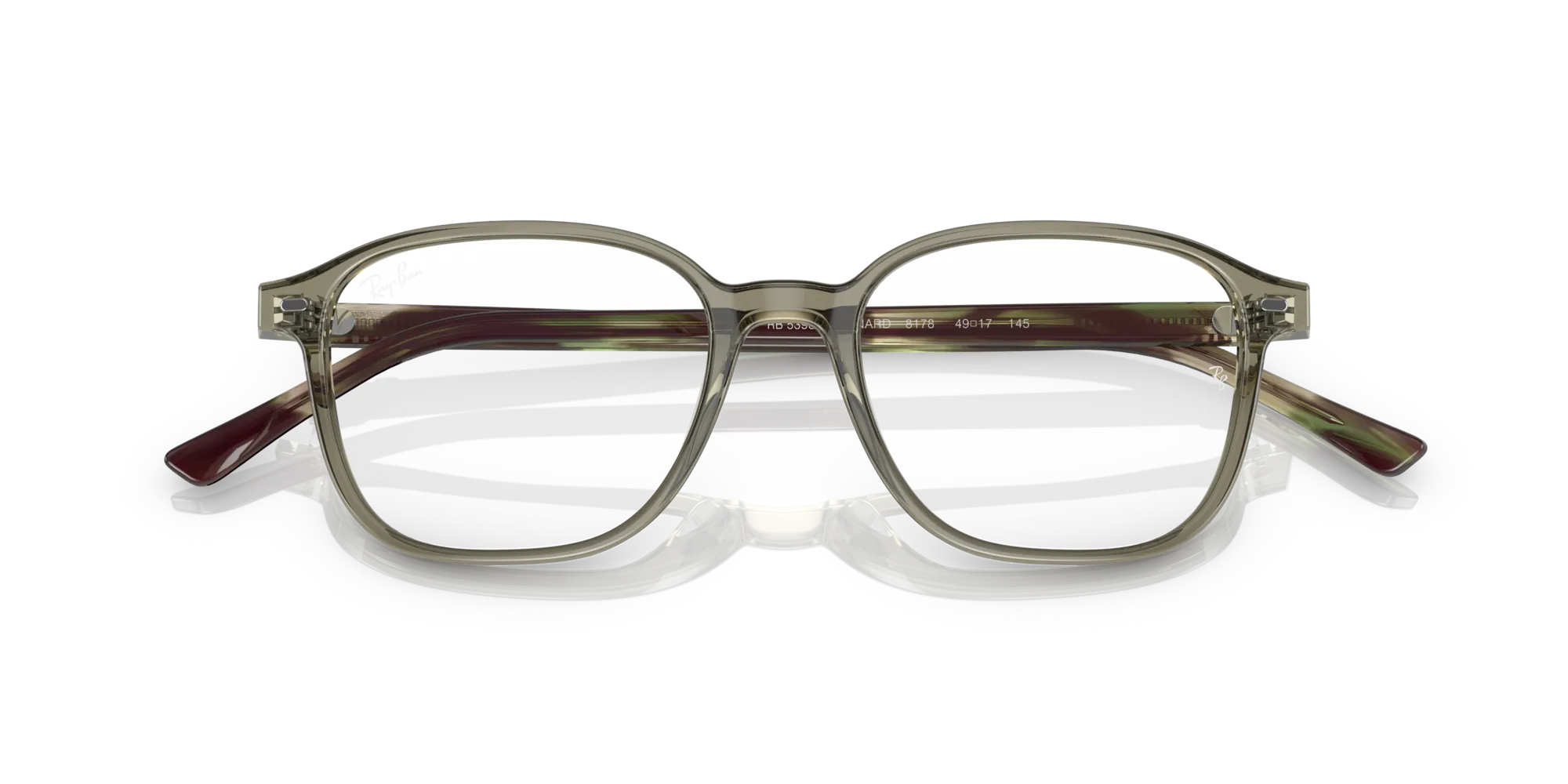 Ray - Ban RX5393 LEONARD 8178 Montature da vista Acetato Verde Trasparente Squadrata Normale - immagine 2