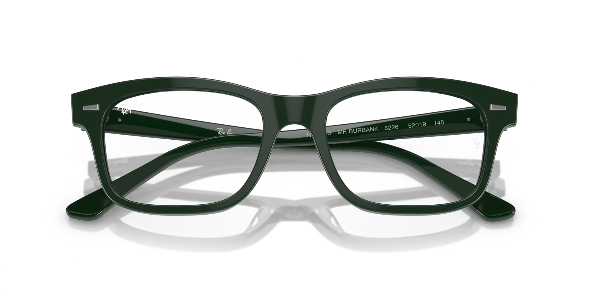Ray - Ban RX5383 MR BURBANK 8226 Montature da vista Acetato Verde Trasparente Squadrata Normale - immagine 2