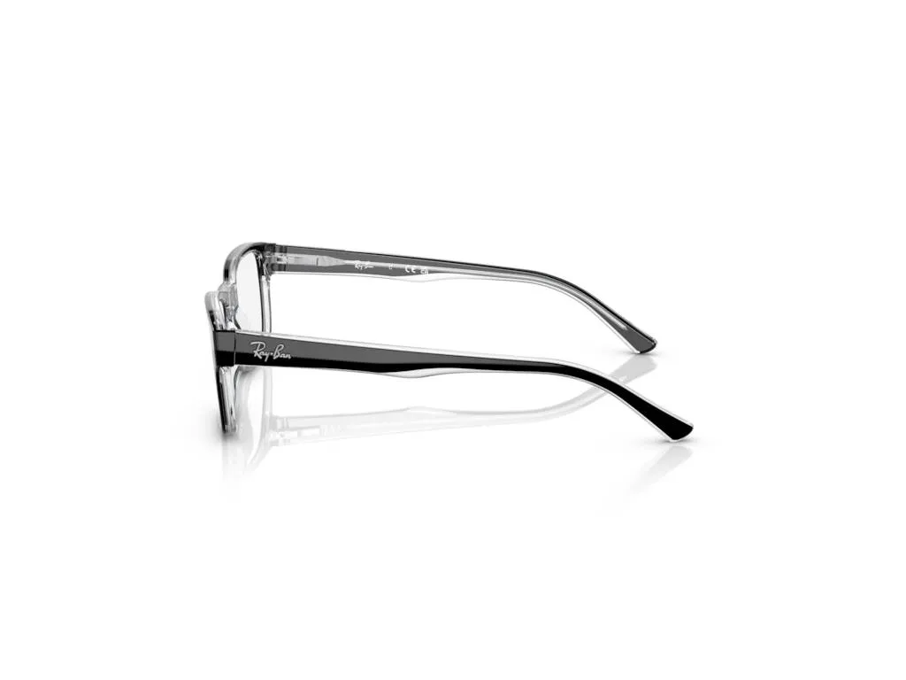 Ray - Ban RX5268 2034 Montature da vista Acetato Nero Trasparente Squadrata Normale - immagine 3
