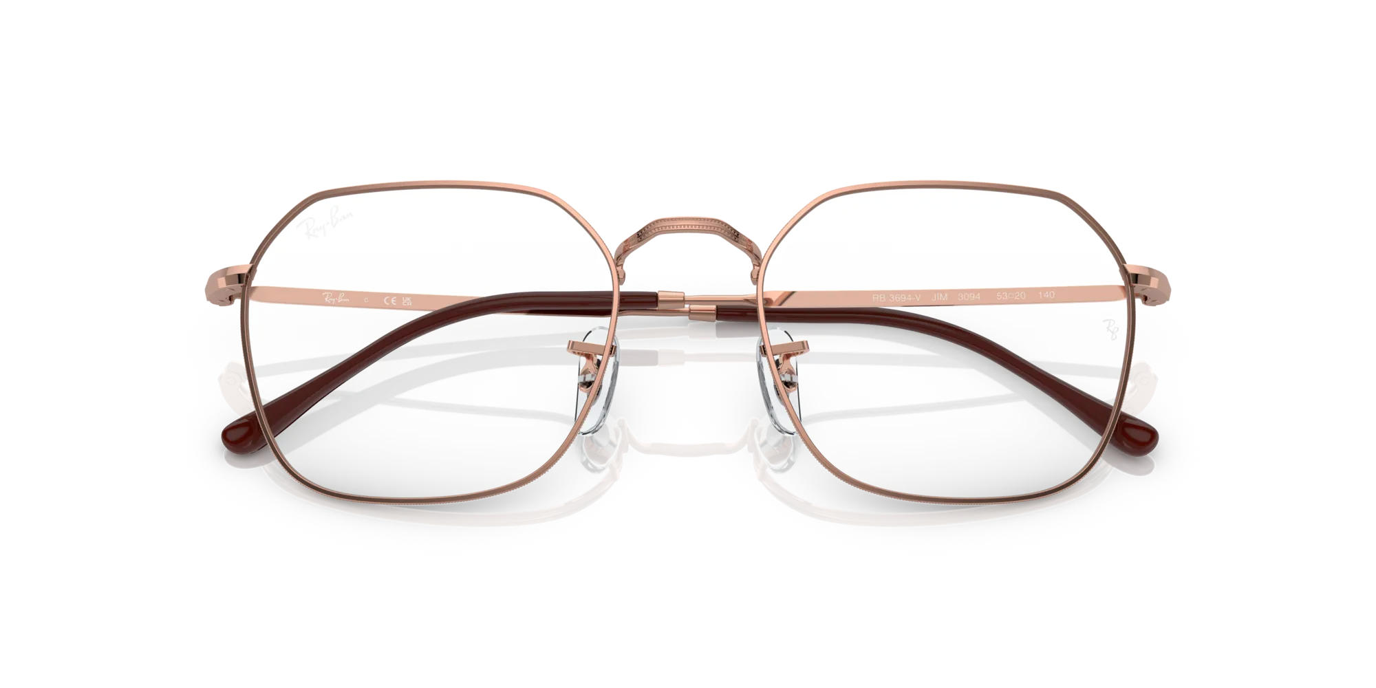 Ray - Ban RX3694V JIM 3094 Montature da vista Metallo Oro Trasparente Geometrica Normale - immagine 2