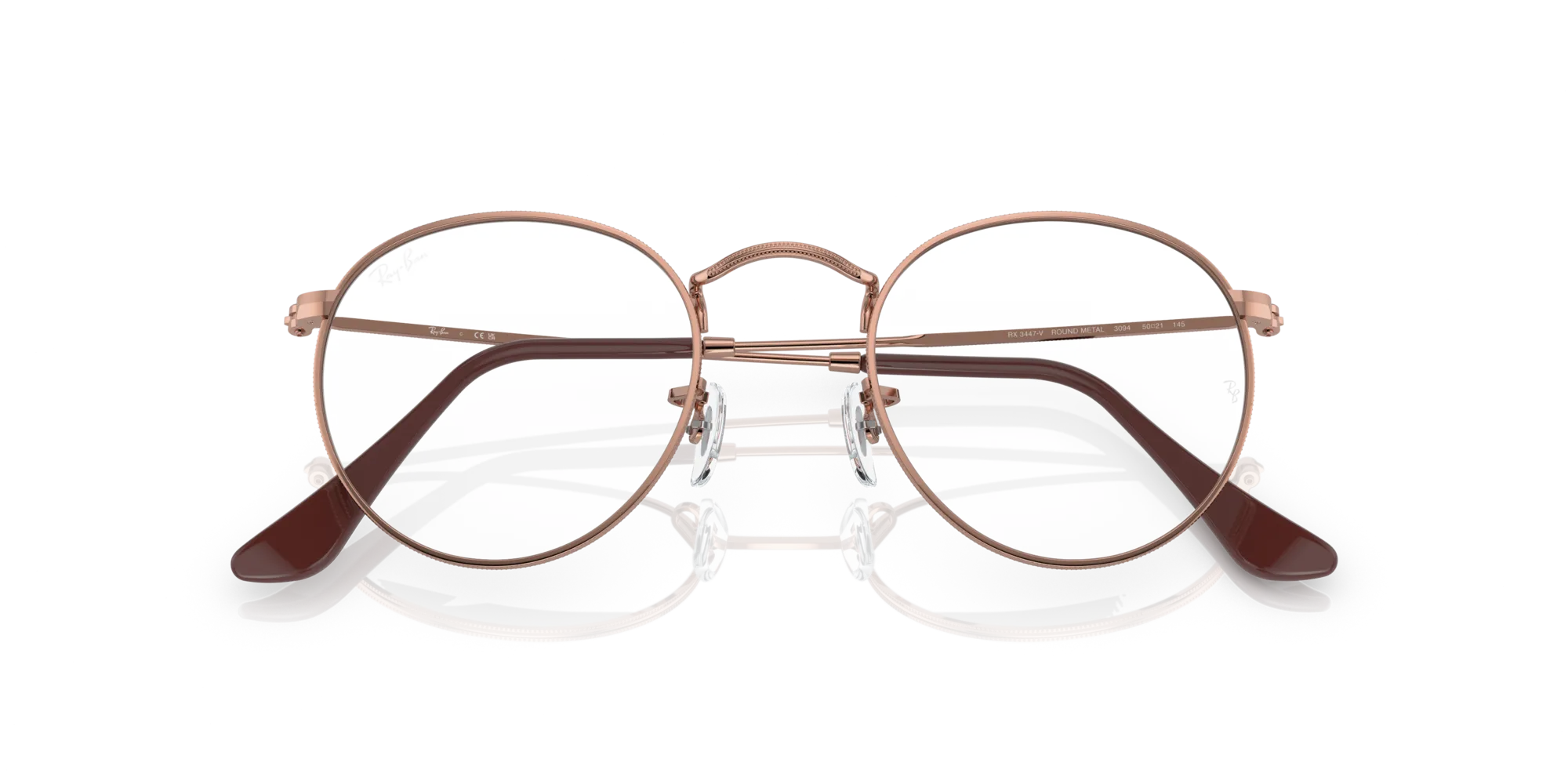 Ray - Ban RX3447V ROUND METAL 3094 Montature da vista Metallo Oro Trasparente Rotonda Normale - immagine 2