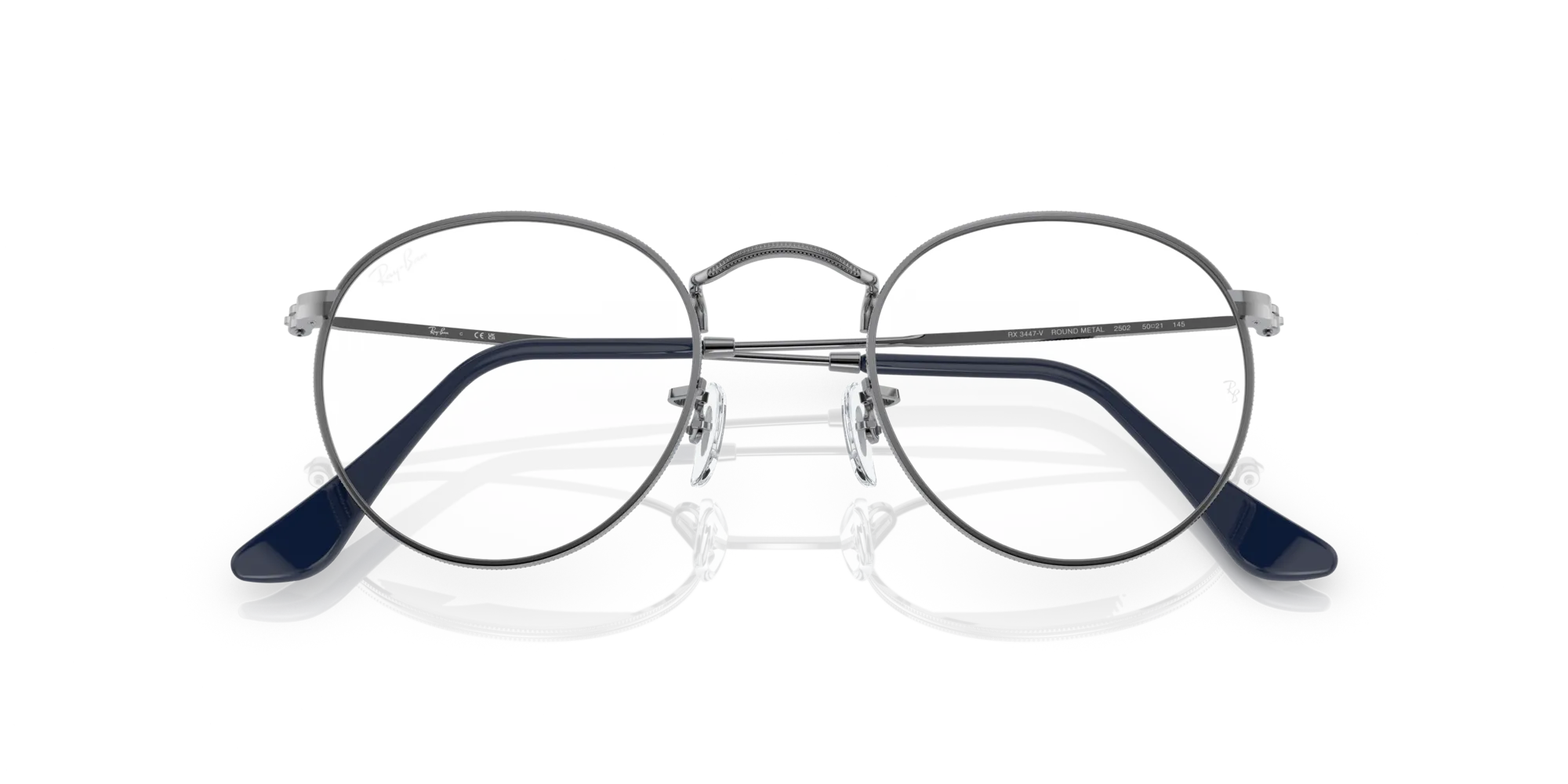 Ray - Ban RX3447V ROUND METAL 2502 Montature da vista Metallo Grigio Rotonda Normale - immagine 2