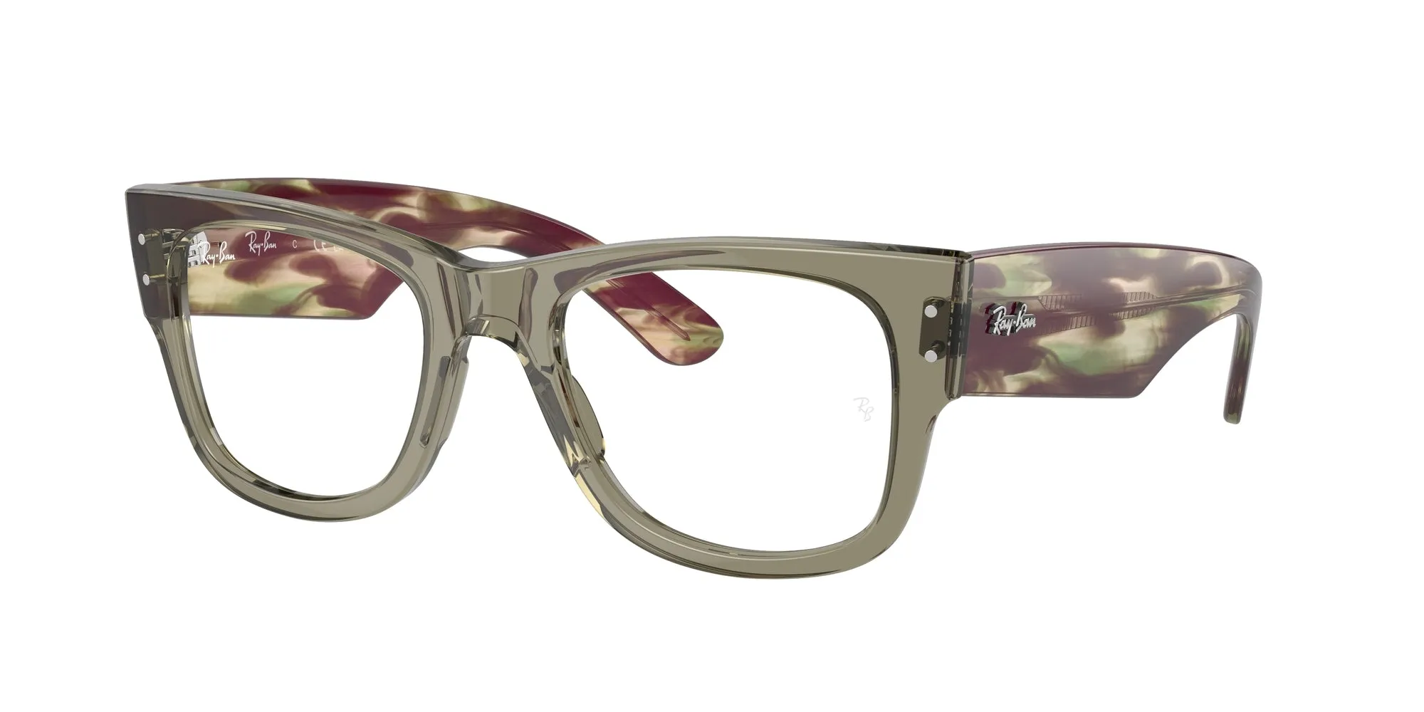 Ray - Ban RX0840V MEGA WAYFARER 8297 Montature da vista Acetato Verde Trasparente Squadrata Normale - immagine 1