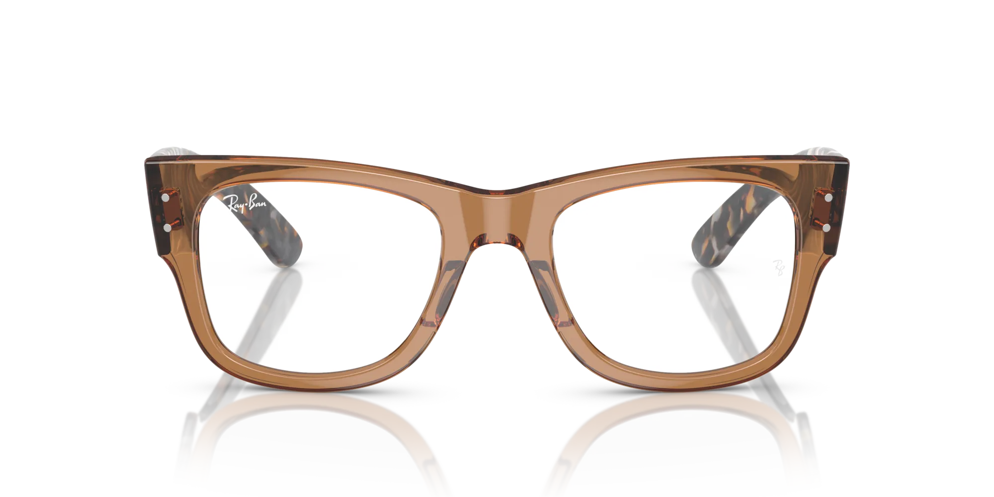 Ray - Ban RX0840V MEGA WAYFARER 8295 Montature da vista Acetato Marrone Trasparente Squadrata Normale - immagine 3