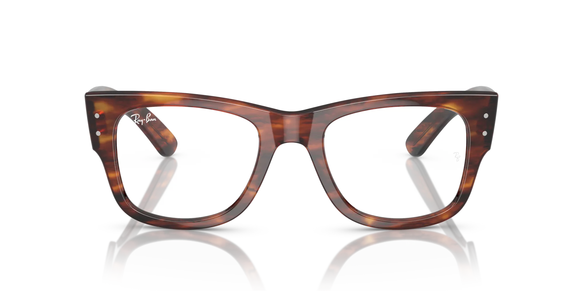 Ray - Ban RX0840V MEGA WAYFARER 2144 Montature da vista Acetato Marrone Trasparente Squadrata Normale - immagine 3