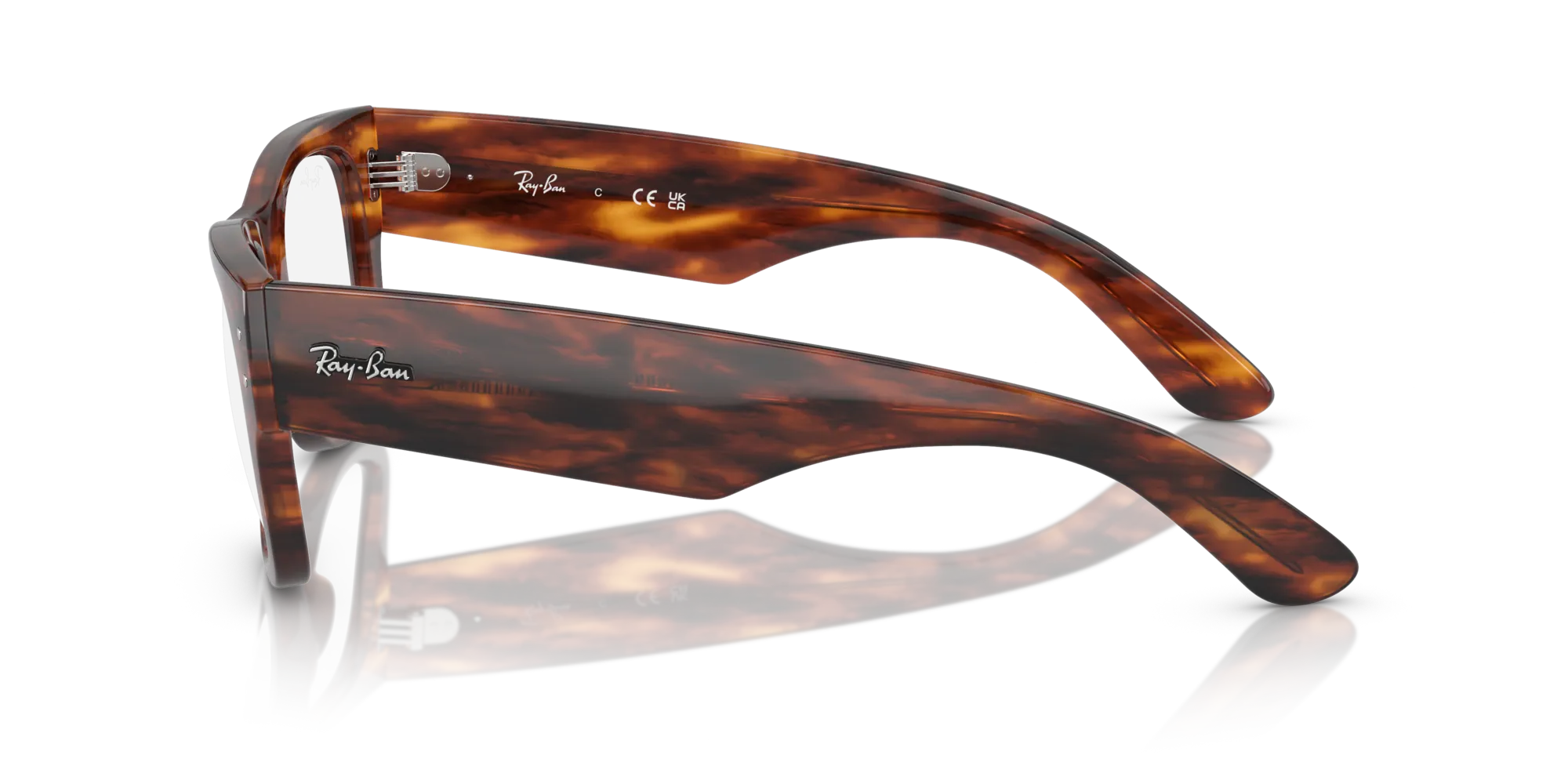 Ray - Ban RX0840V MEGA WAYFARER 2144 Montature da vista Acetato Marrone Trasparente Squadrata Normale - immagine 4
