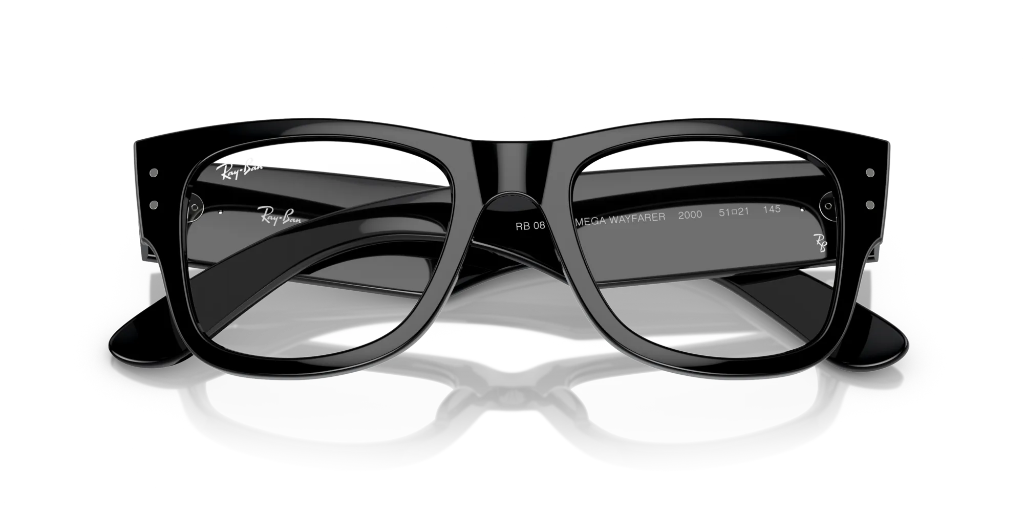 Ray - Ban RX0840V MEGA WAYFARER 2000 Montature da vista Acetato Nero Trasparente Squadrata Normale - immagine 2