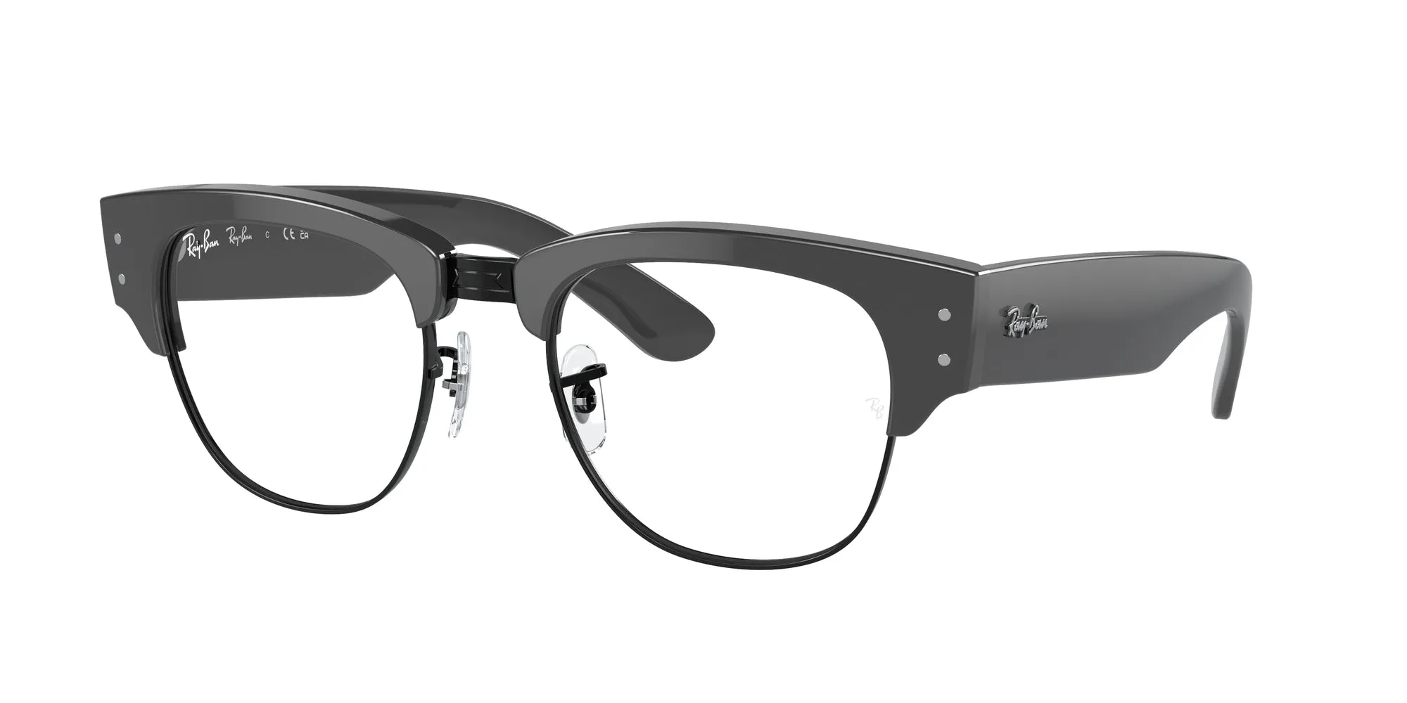 Ray - Ban RX0316V MEGA CLUBMASTER 8232 Montature da vista Acetato Grigio Trasparente Squadrata Normale - immagine 1
