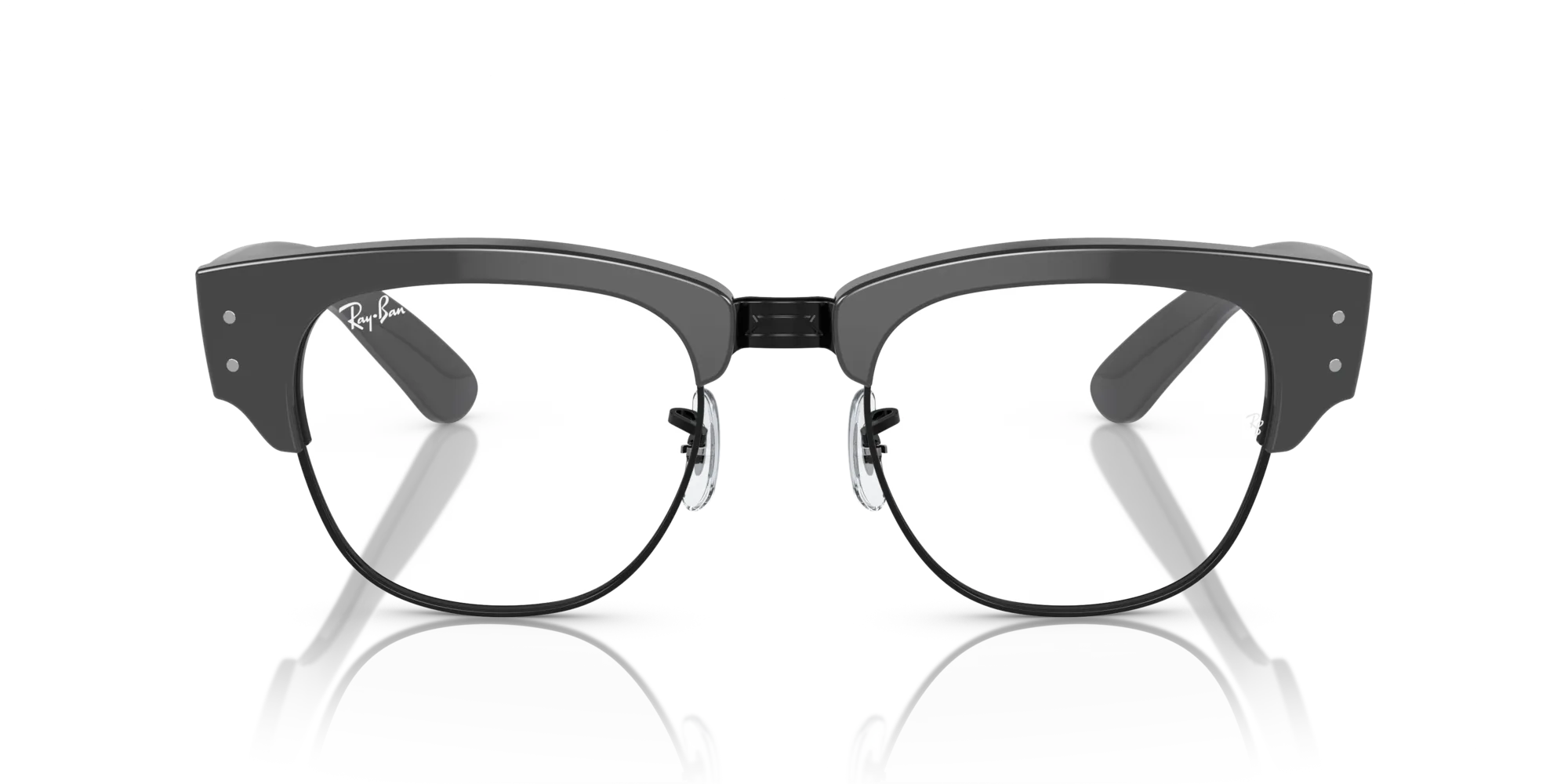 Ray - Ban RX0316V MEGA CLUBMASTER 8232 Montature da vista Acetato Grigio Trasparente Squadrata Normale - immagine 3