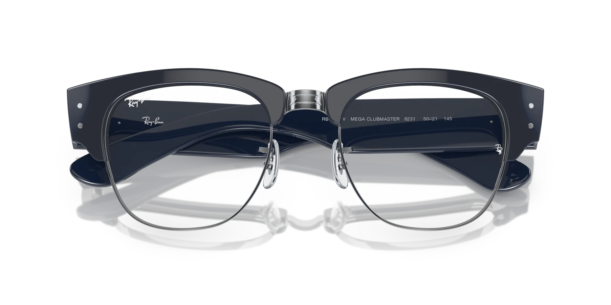 Ray - Ban RX0316V MEGA CLUBMASTER 8231 Montature da vista Acetato Blu Trasparente Squadrata Normale - immagine 2