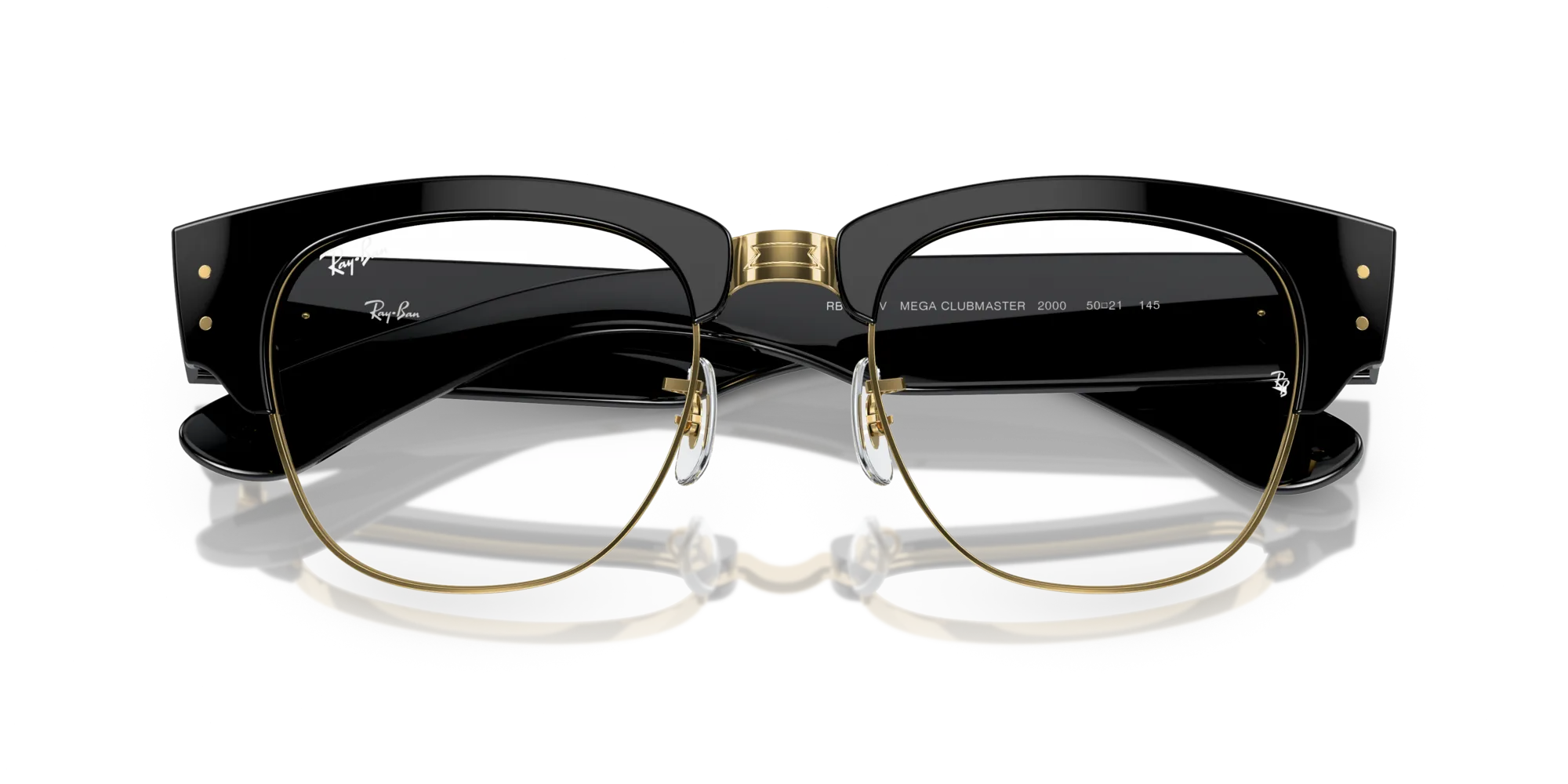 Ray - Ban RX0316V MEGA CLUBMASTER 2000 Montature da vista Acetato Nero Trasparente Squadrata Normale - immagine 2
