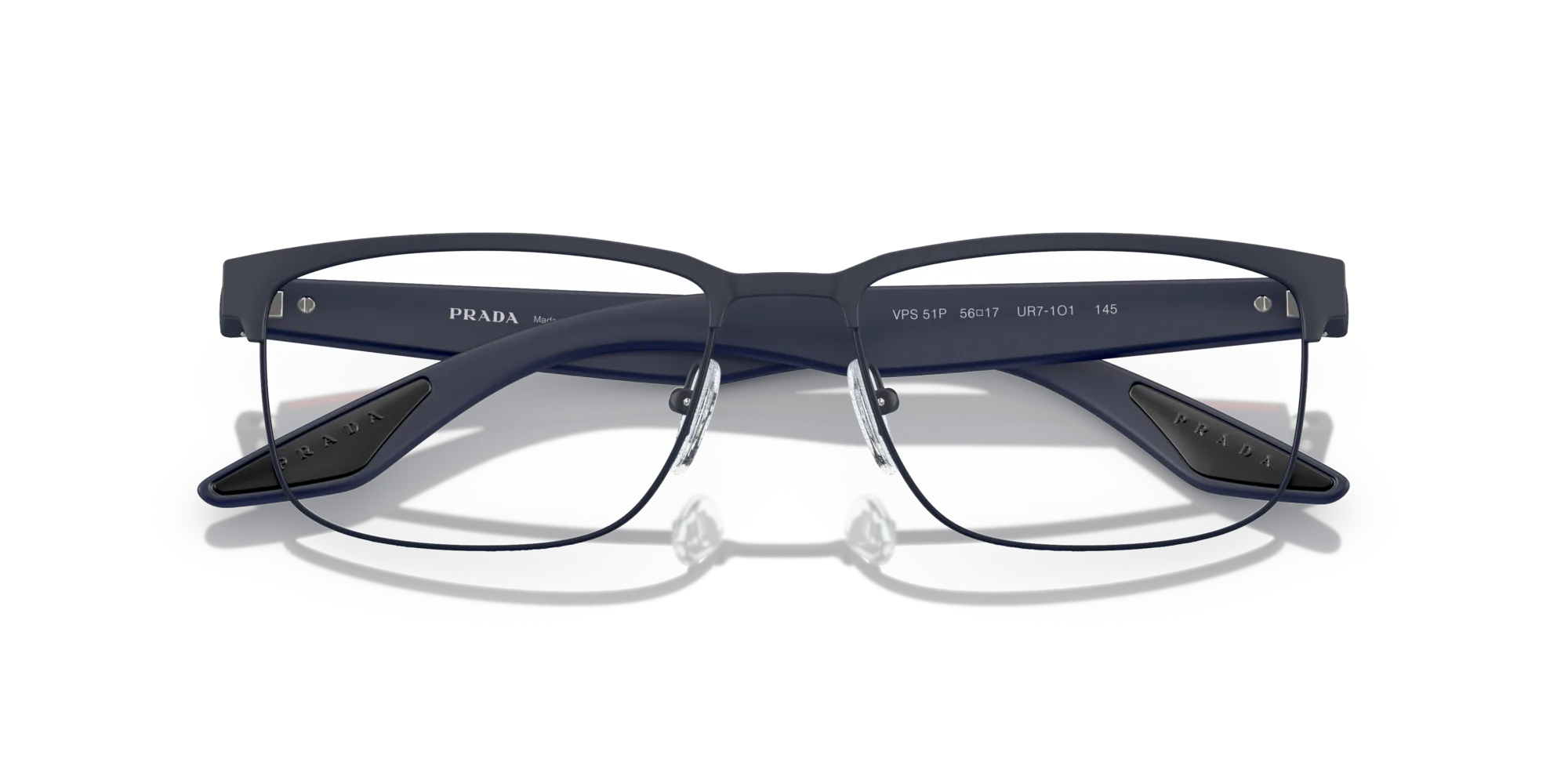 Prada Linea Rossa PS 51PV UR71O1 Montature da vista Metallo Blu Squadrata Normale - immagine 2
