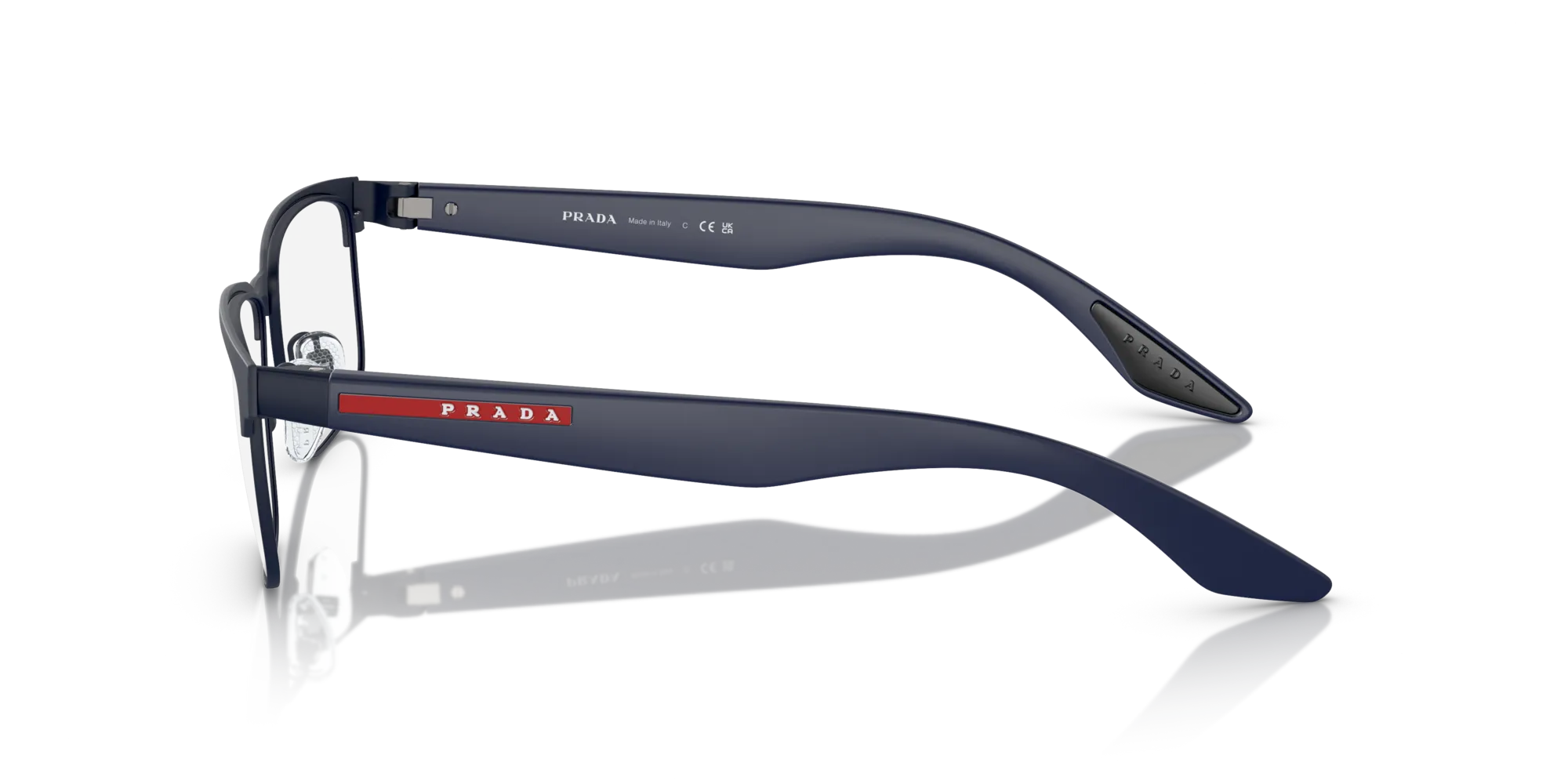 Prada Linea Rossa PS 51PV UR71O1 Montature da vista Metallo Blu Squadrata Normale - immagine 4
