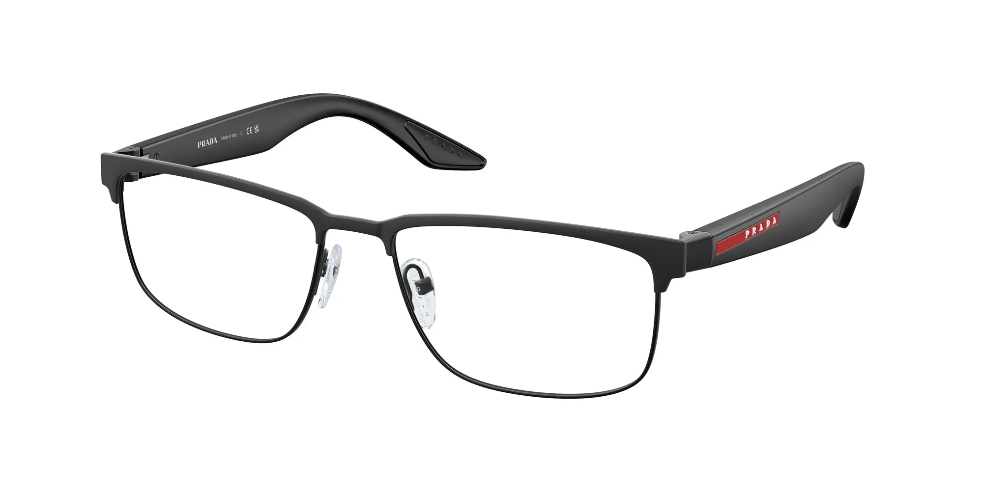 Prada Linea Rossa PS 51PV DG01O1 Montature da vista Metallo Nero Squadrata Normale - immagine 1
