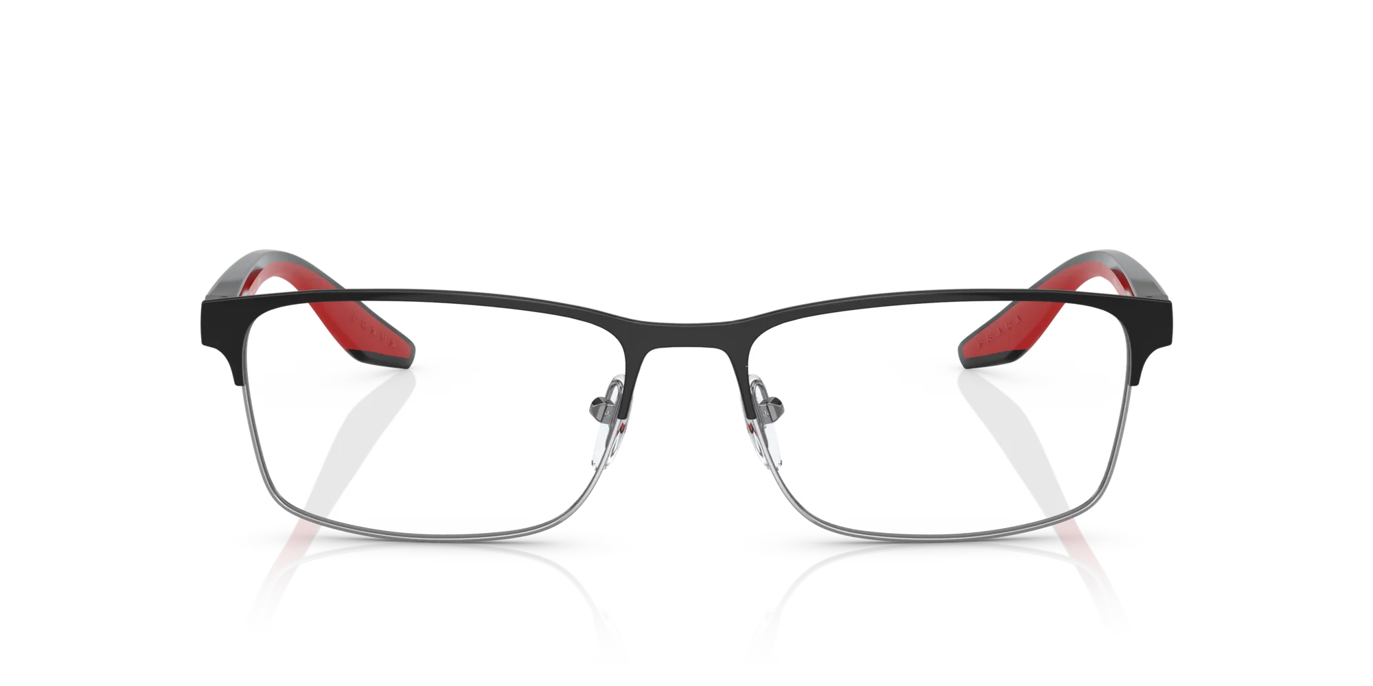 Prada Linea Rossa PS 50PV YDC1O1 Montature da vista Acciaio Nero Squadrata Normale - immagine 3