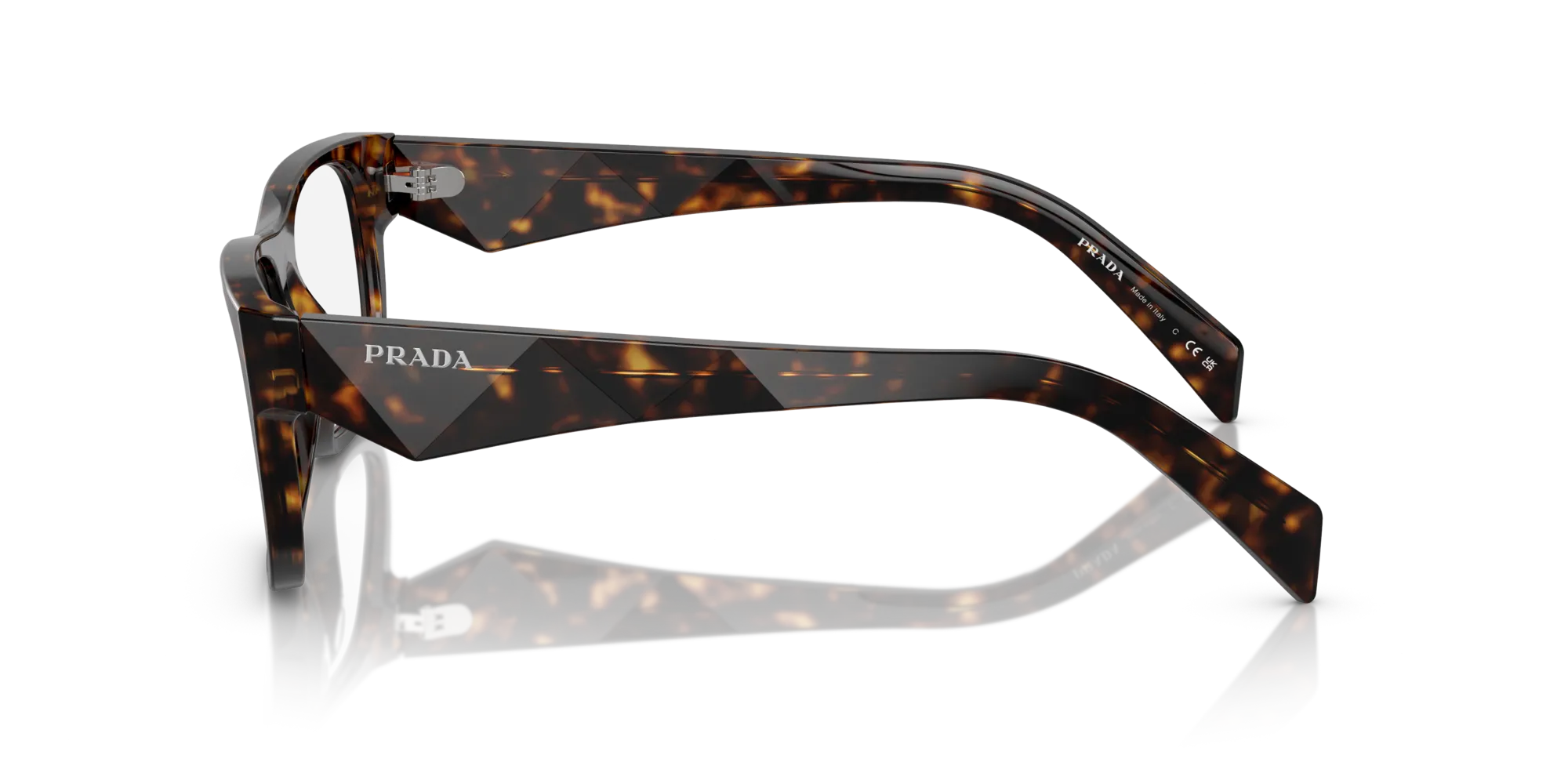 Prada PR 22ZV 19J1O1 Montature da vista Acetato Verde Pillow Normale - immagine 4