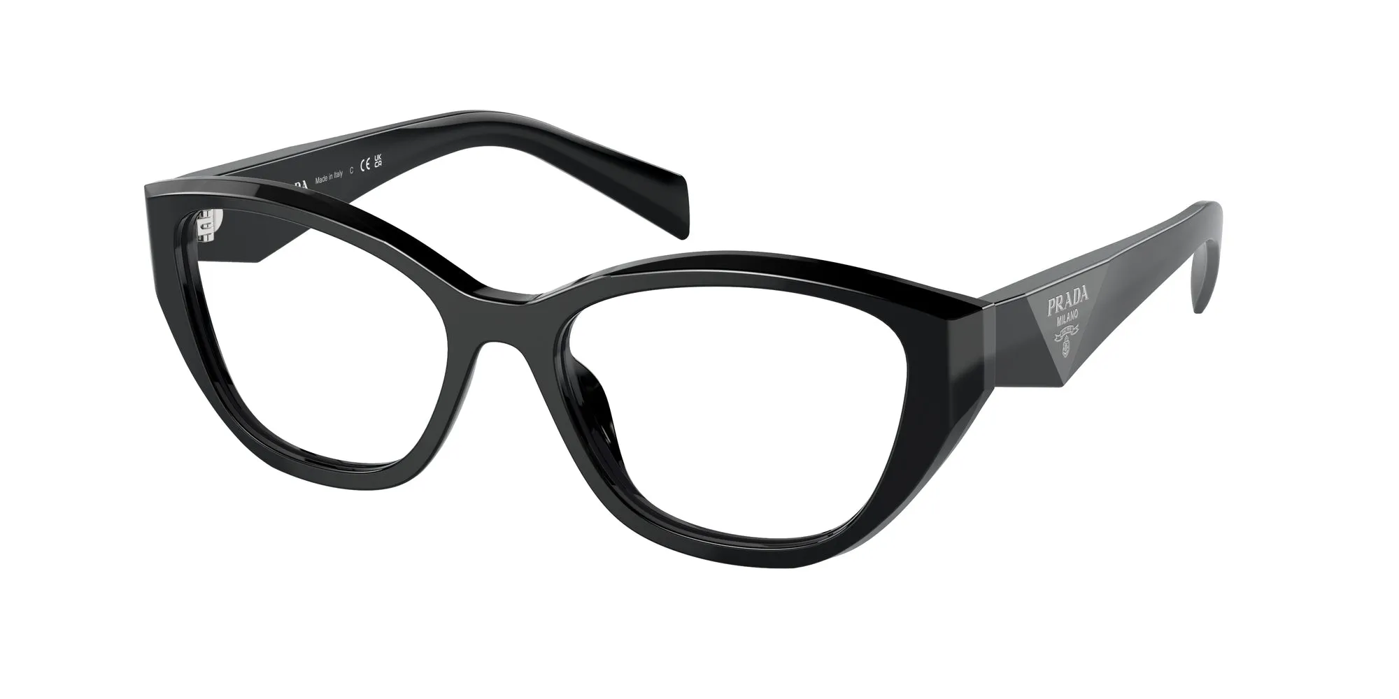 Prada PR 21ZV 16K1O1 Montature da vista Acetato Nero Geometrica Normale - immagine 1