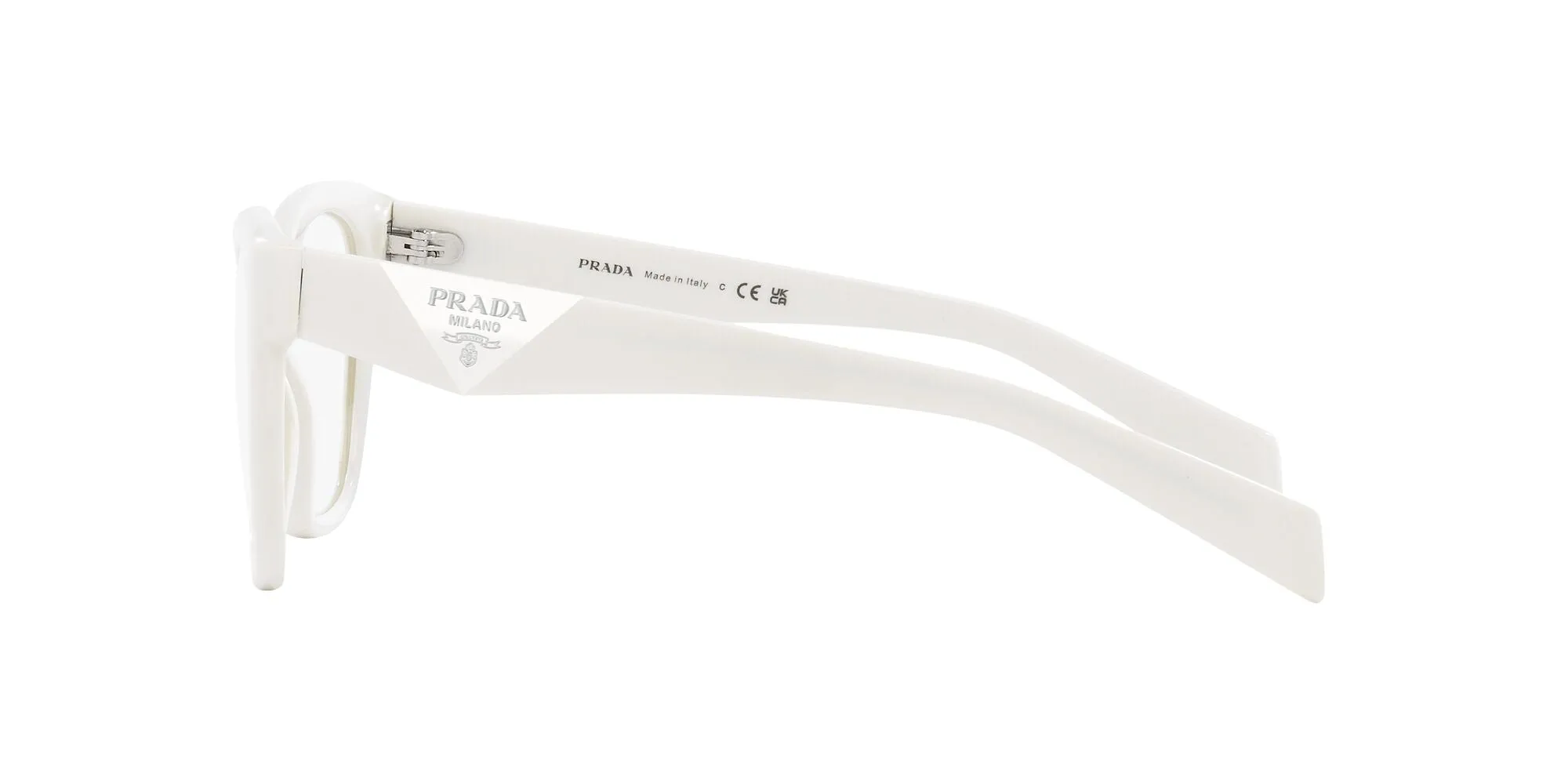 Prada PR 20ZV 17K1O1 Montature da vista Acetato Nero Trasparente Geometrica Normale - immagine 4