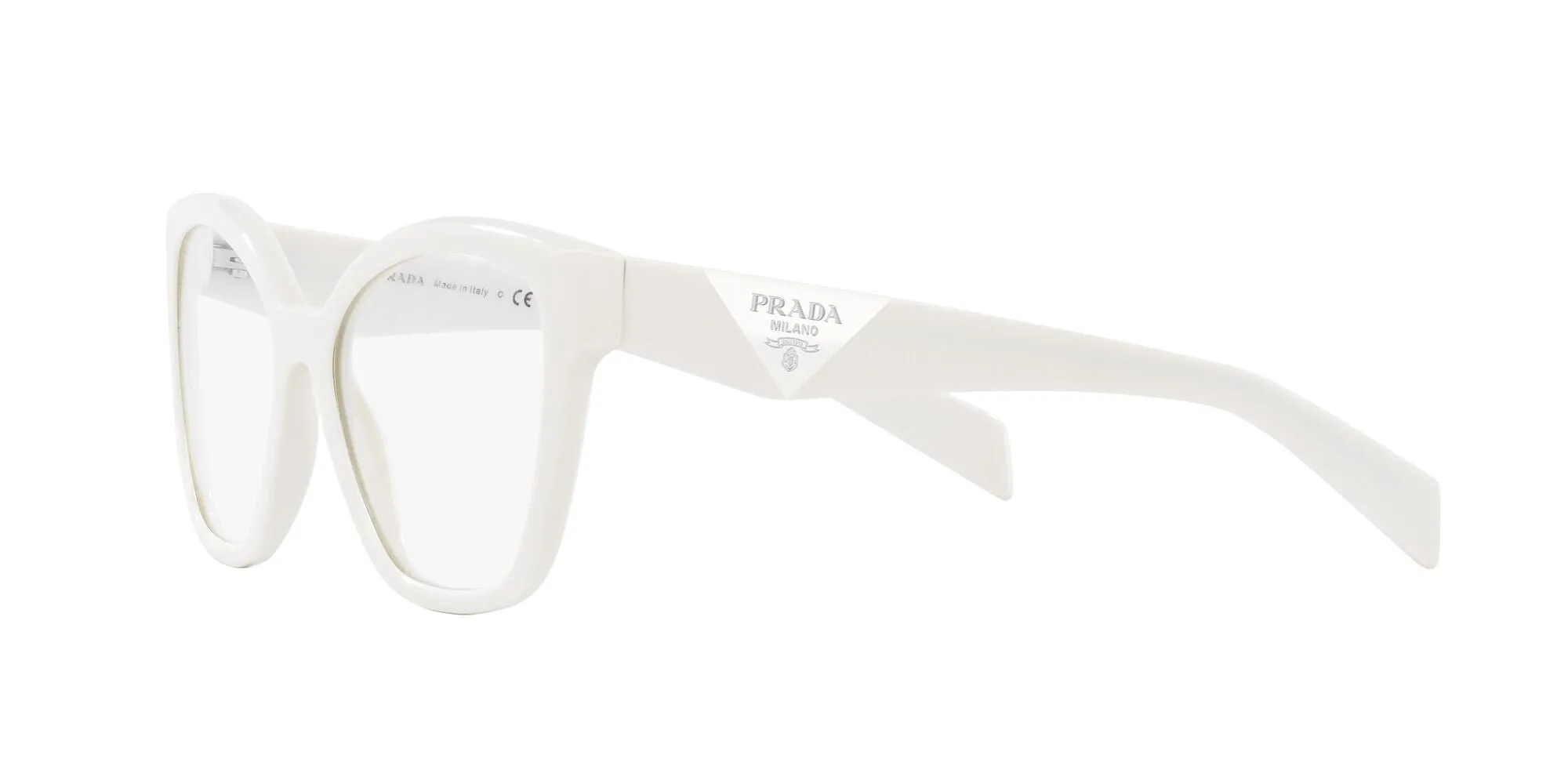 Prada PR 20ZV 17K1O1 Montature da vista Acetato Nero Trasparente Geometrica Normale - immagine 3