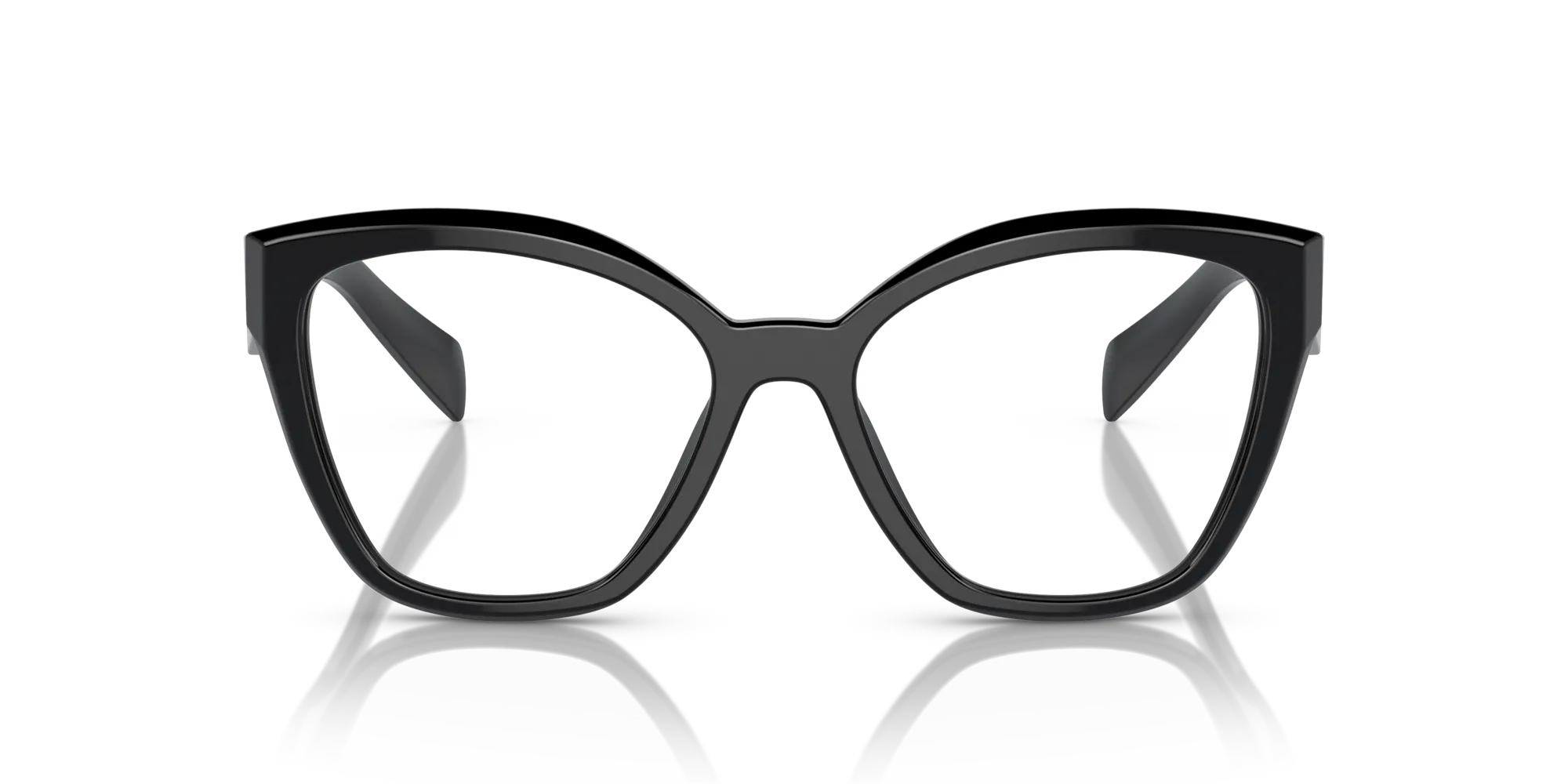 Prada PR 20ZV 16K1O1 Montature da vista Acetato Nero Trasparente Geometrica Normale - immagine 3