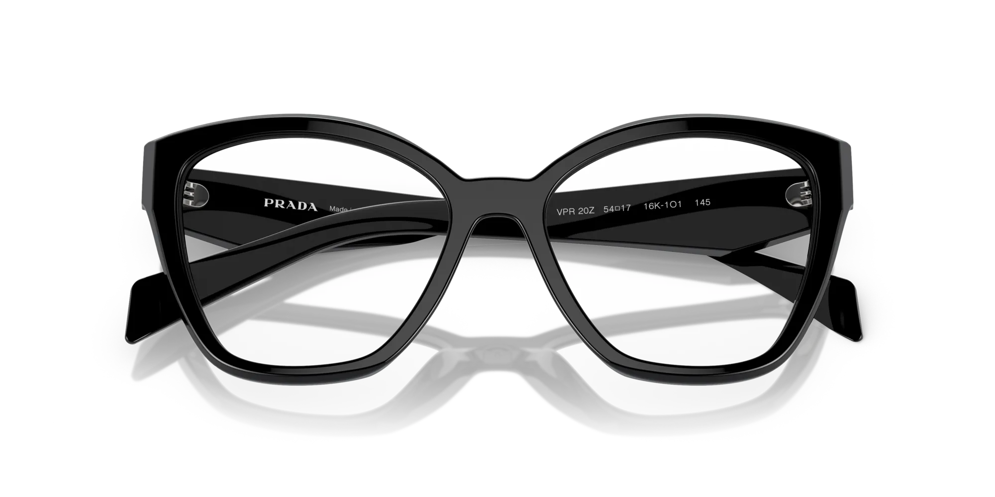 Prada PR 20ZV 16K1O1 Montature da vista Acetato Nero Geometrica Normale - immagine 2