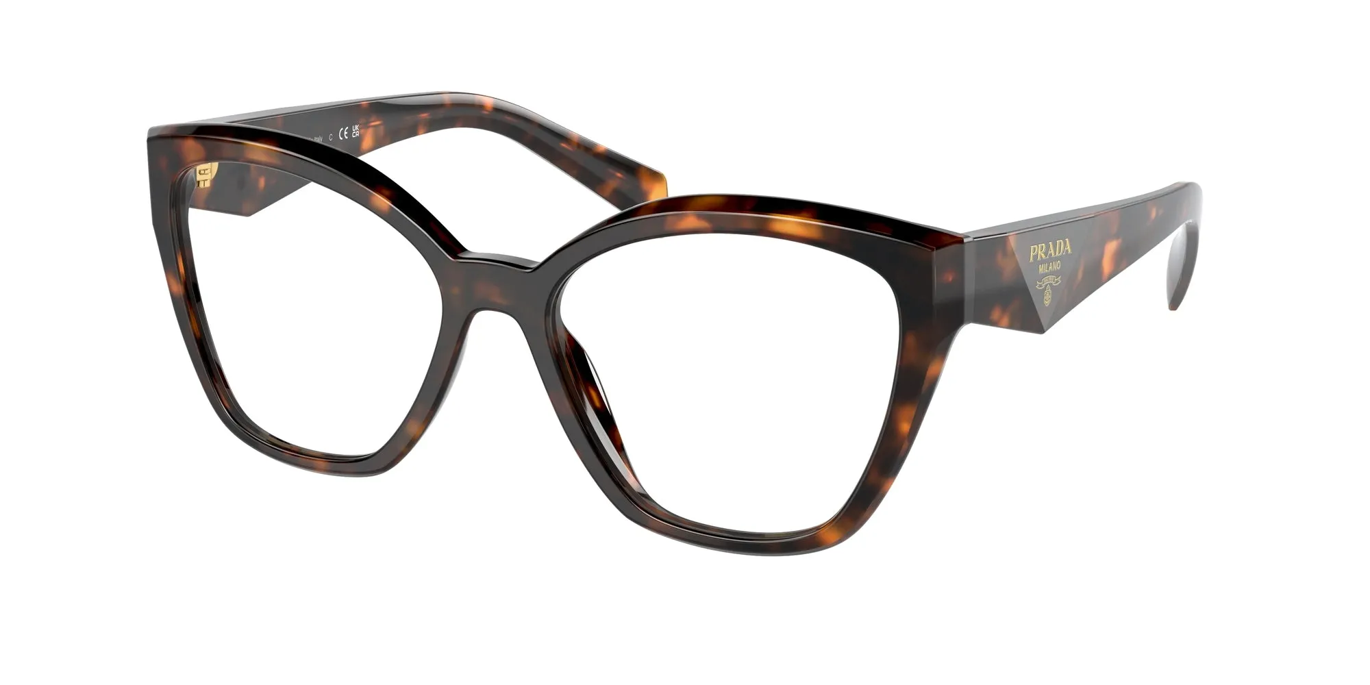 Prada PR 20ZV 14L1O1 Montature da vista Acetato Tartaruga Geometrica Normale - immagine 1