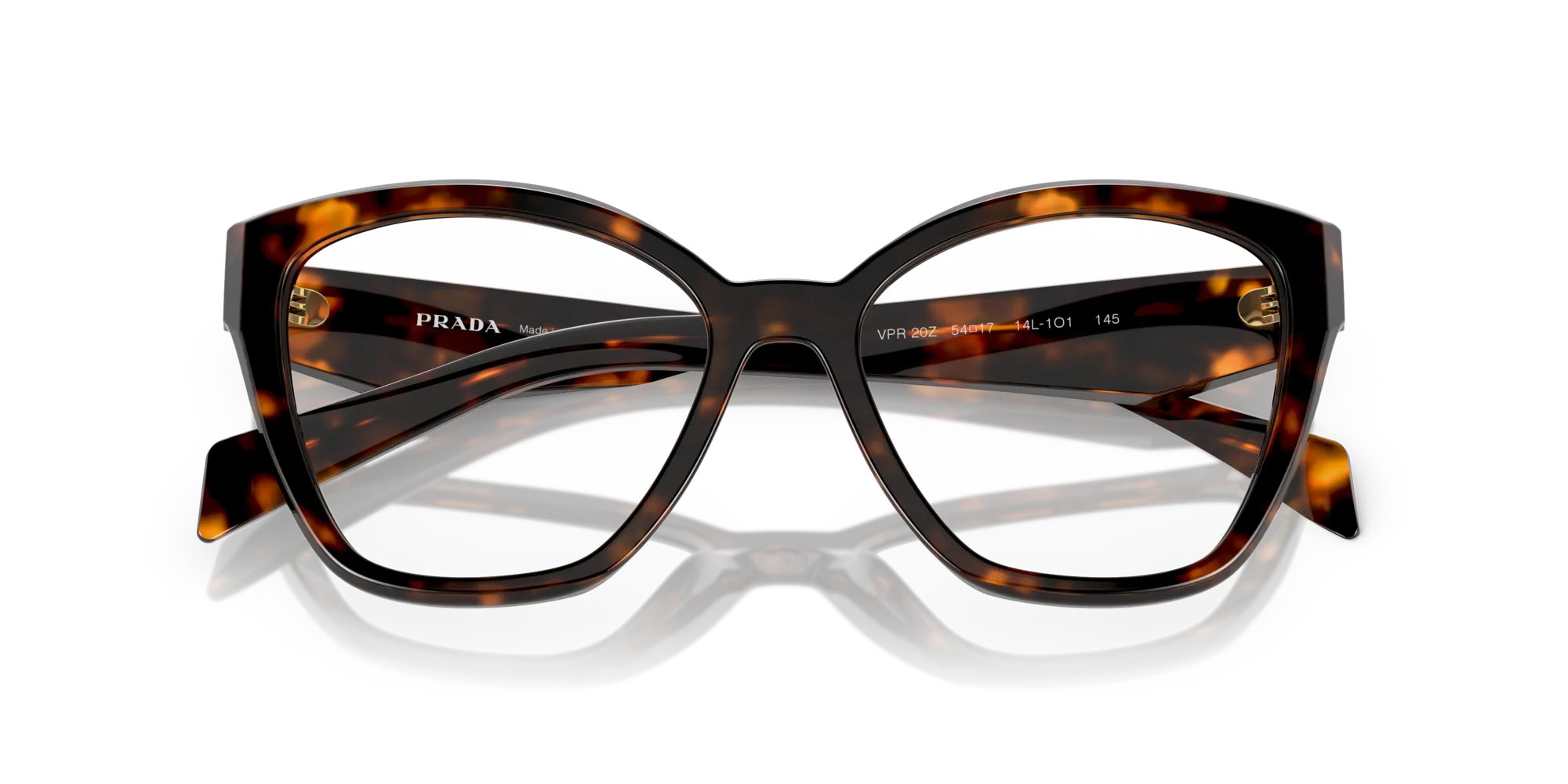 Prada PR 20ZV 14L1O1 Montature da vista Acetato Tartaruga Geometrica Normale - immagine 2