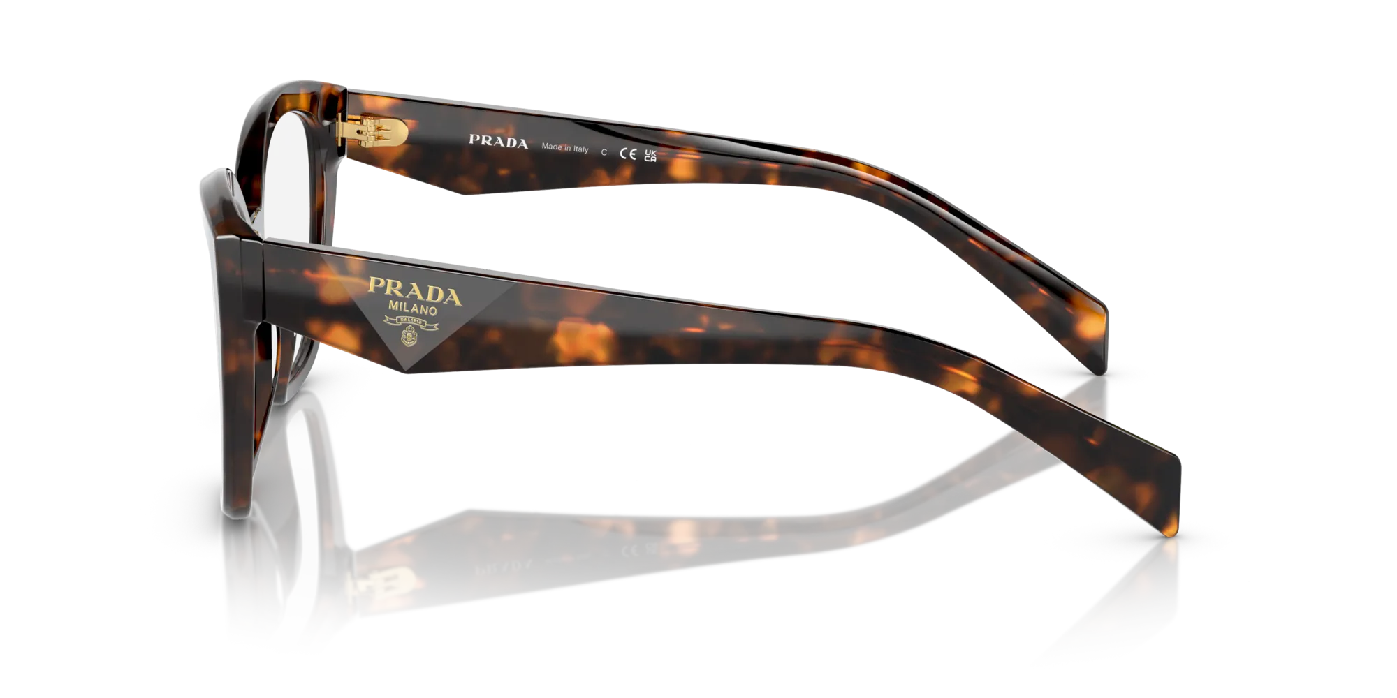 Prada PR 20ZV 14L1O1 Montature da vista Acetato Tartaruga Geometrica Normale - immagine 4