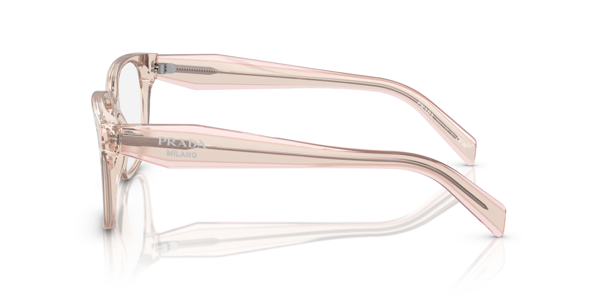 Prada PR 17ZV 15J1O1 Montature da vista Acetato Rosa Squadrata Normale - immagine 4