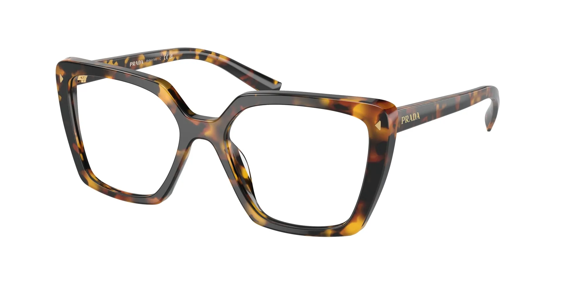 Prada PR 16ZV VAU1O1 Montature da vista Acetato Tartaruga Trasparente Squadrata Normale - immagine 1