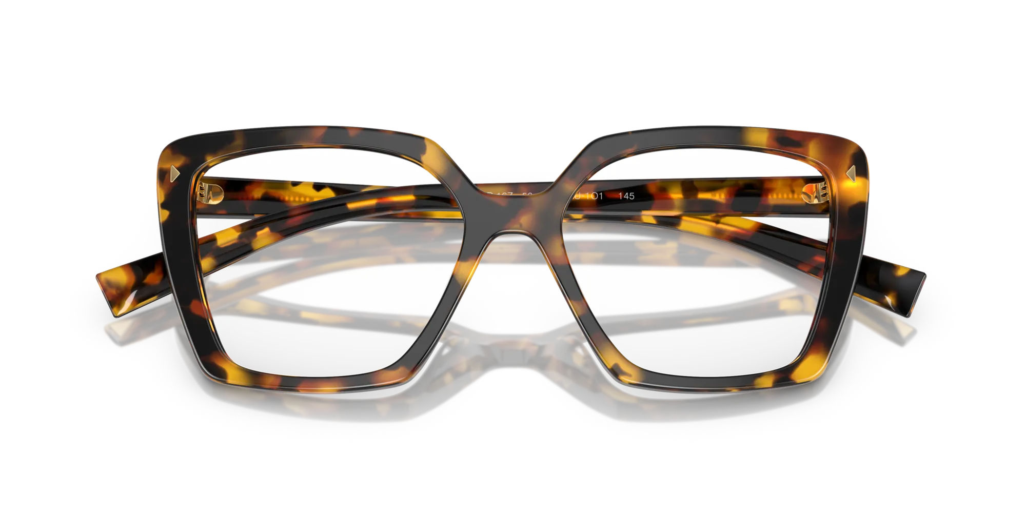 Prada PR 16ZV VAU1O1 Montature da vista Acetato Tartaruga Trasparente Squadrata Normale - immagine 2