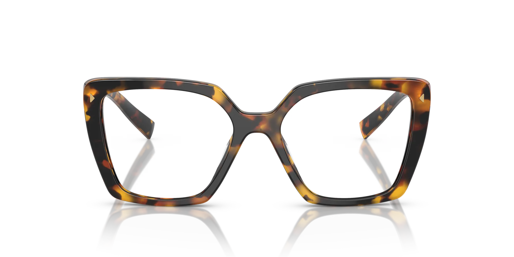 Prada PR 16ZV VAU1O1 Montature da vista Acetato Tartaruga Trasparente Squadrata Normale - immagine 3