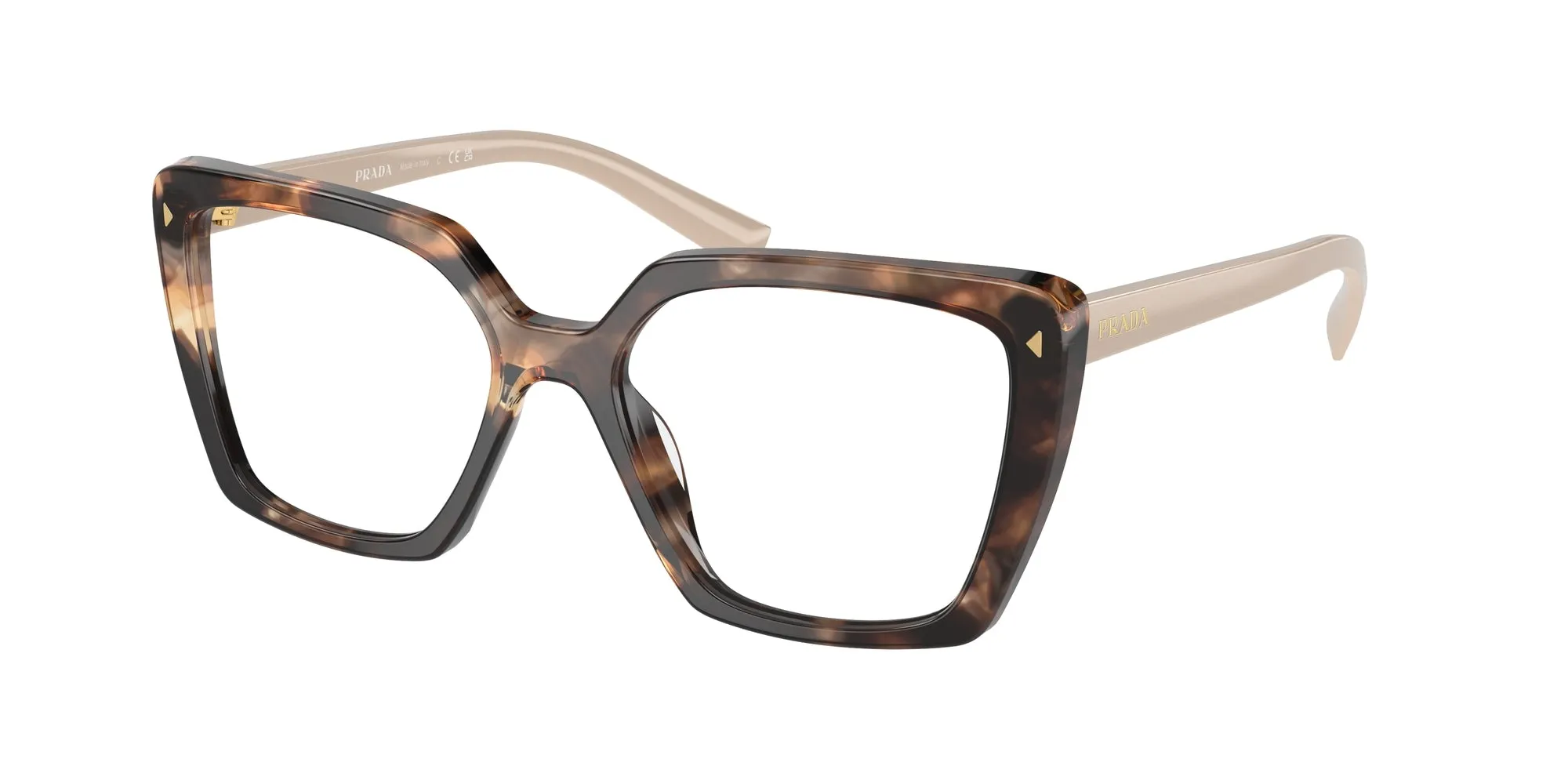 Prada PR 16ZV 07R1O1 Montature da vista Acetato Tartaruga Squadrata Normale - immagine 1