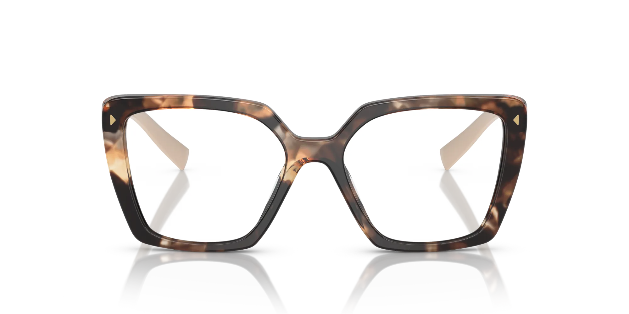 Prada PR 16ZV 07R1O1 Montature da vista Acetato Tartaruga Squadrata Normale - immagine 3