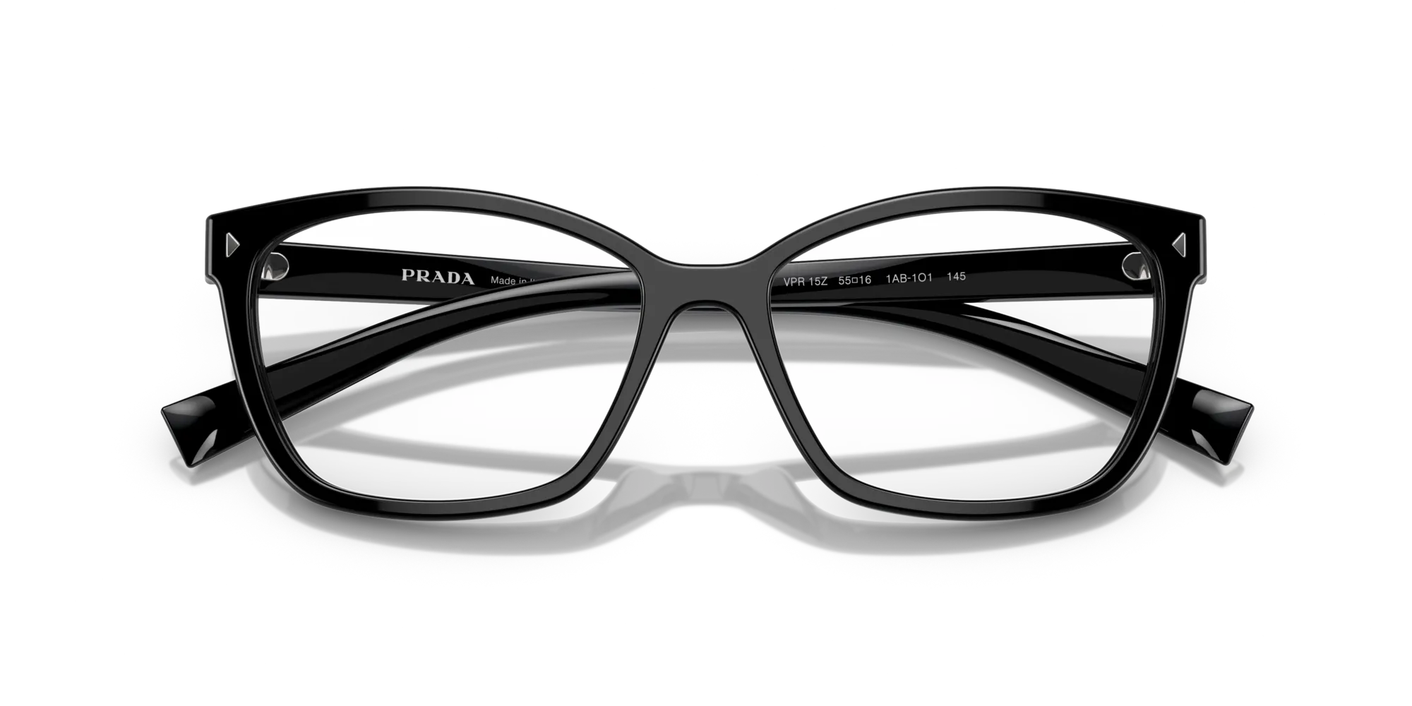 Prada PR 15ZV 1AB1O1 Montature da vista Acetato Nero Squadrata Normale - immagine 2
