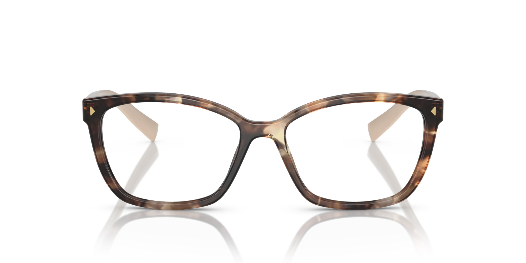 Prada PR 15ZV 07R1O1 Montature da vista Acetato Marrone Squadrata Normale - immagine 3
