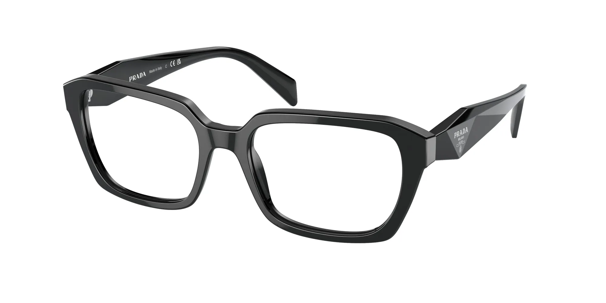 Prada PR 14ZV 1AB1O1 Montature da vista Acetato Nero Geometrica Normale - immagine 1