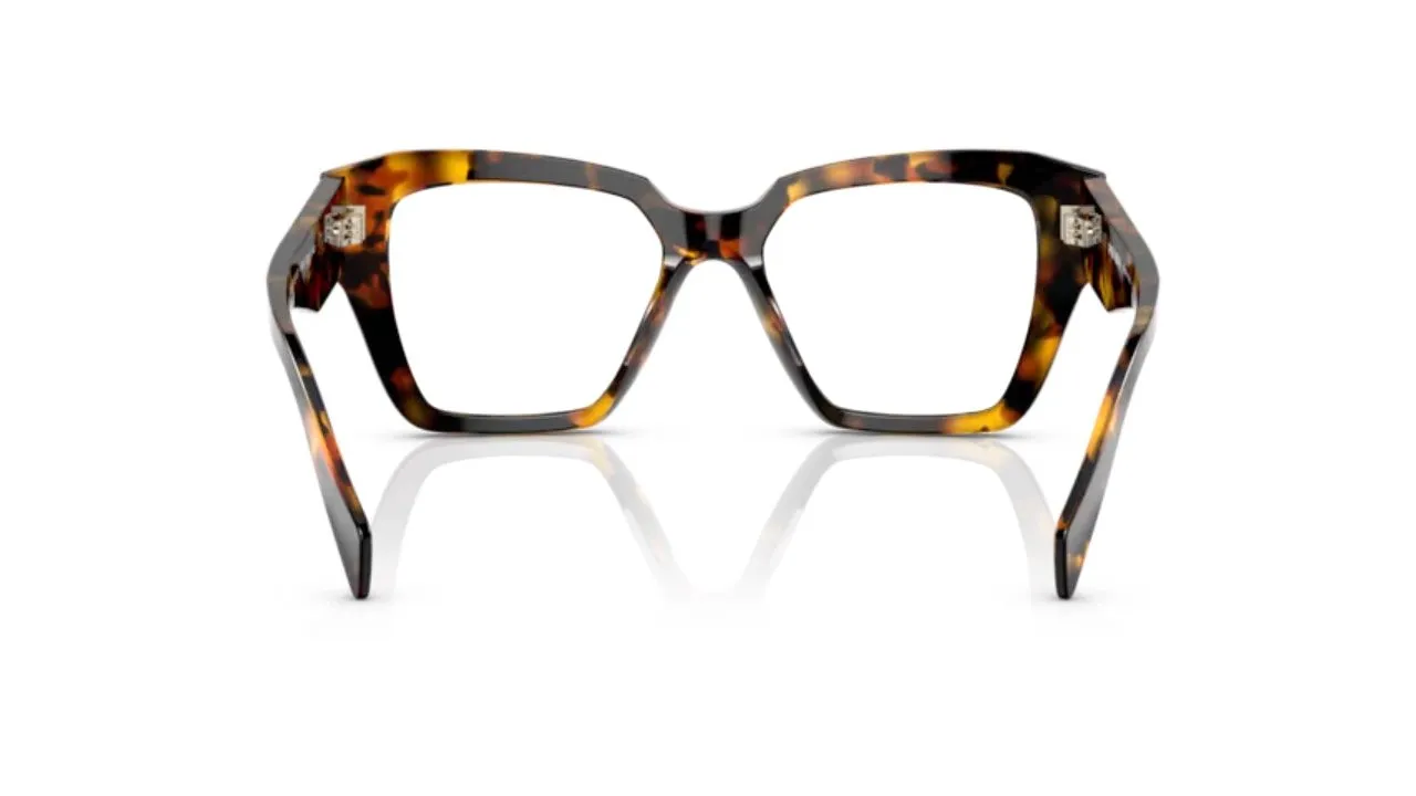 Prada PR 09ZV VAU1O1 Montature da vista Acetato Tartaruga Trasparente Squadrata Normale - immagine 3
