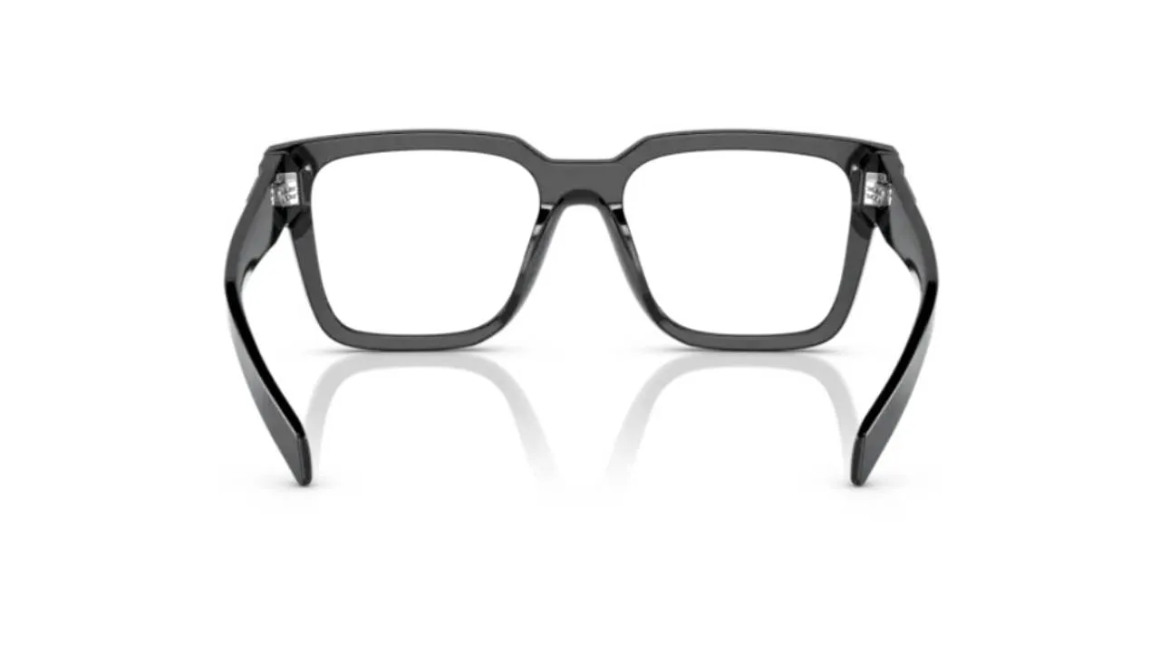Prada PR 08ZV 1AB1O1 Montature da vista Acetato Nero Trasparente Squadrata Normale - immagine 4