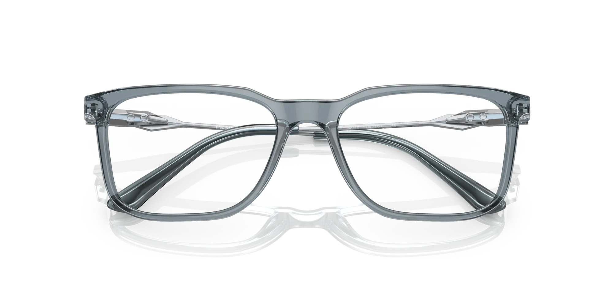 Prada PR 05ZV 19F1O1 Montature da vista Acetato Trasparente Trasparente Squadrata Normale - immagine 2