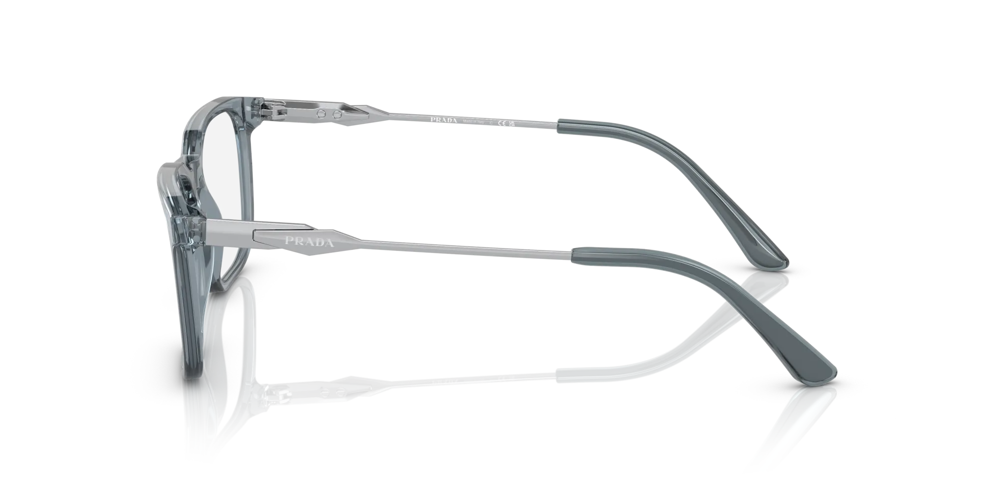 Prada PR 05ZV 19F1O1 Montature da vista Acetato Trasparente Trasparente Squadrata Normale - immagine 4