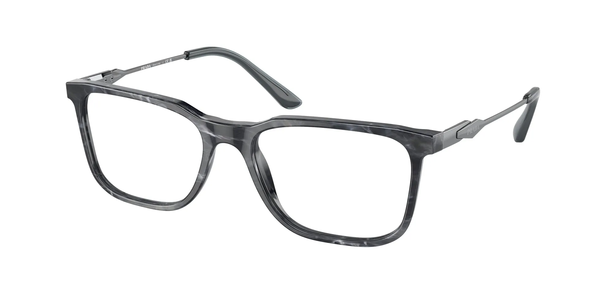 Prada PR 05ZV 13F1O1 Montature da vista Acetato Grigio Squadrata - immagine 1