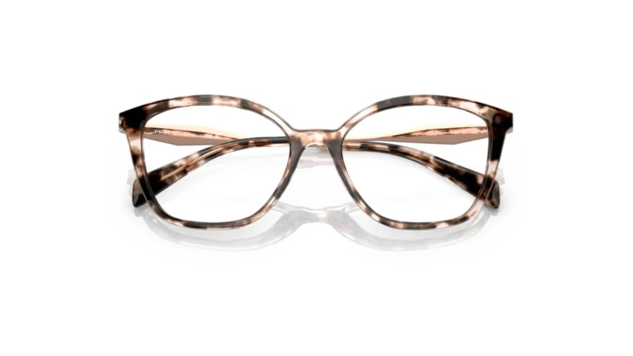 Prada PR 02ZV ROJ1O1 Montature da vista Acetato Tartaruga Trasparente Farfalla Normale - immagine 2