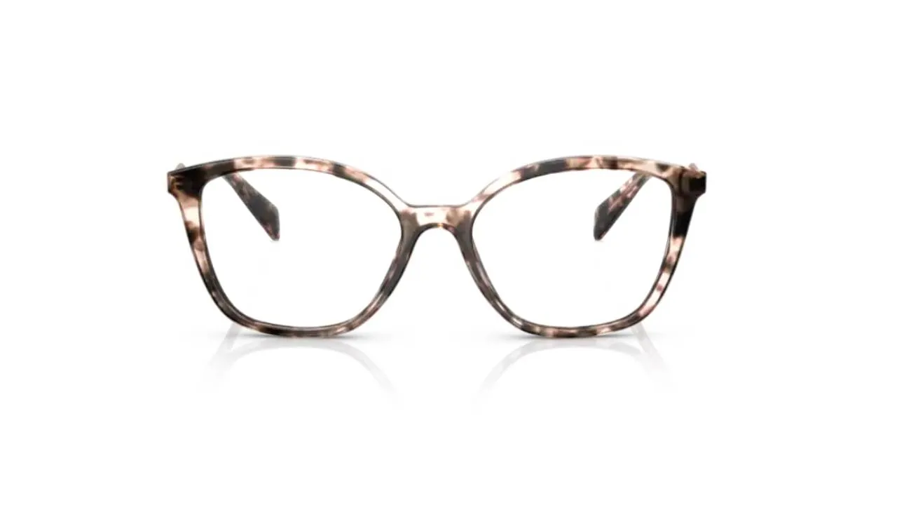 Prada PR 02ZV ROJ1O1 Montature da vista Acetato Tartaruga Trasparente Farfalla Normale - immagine 3