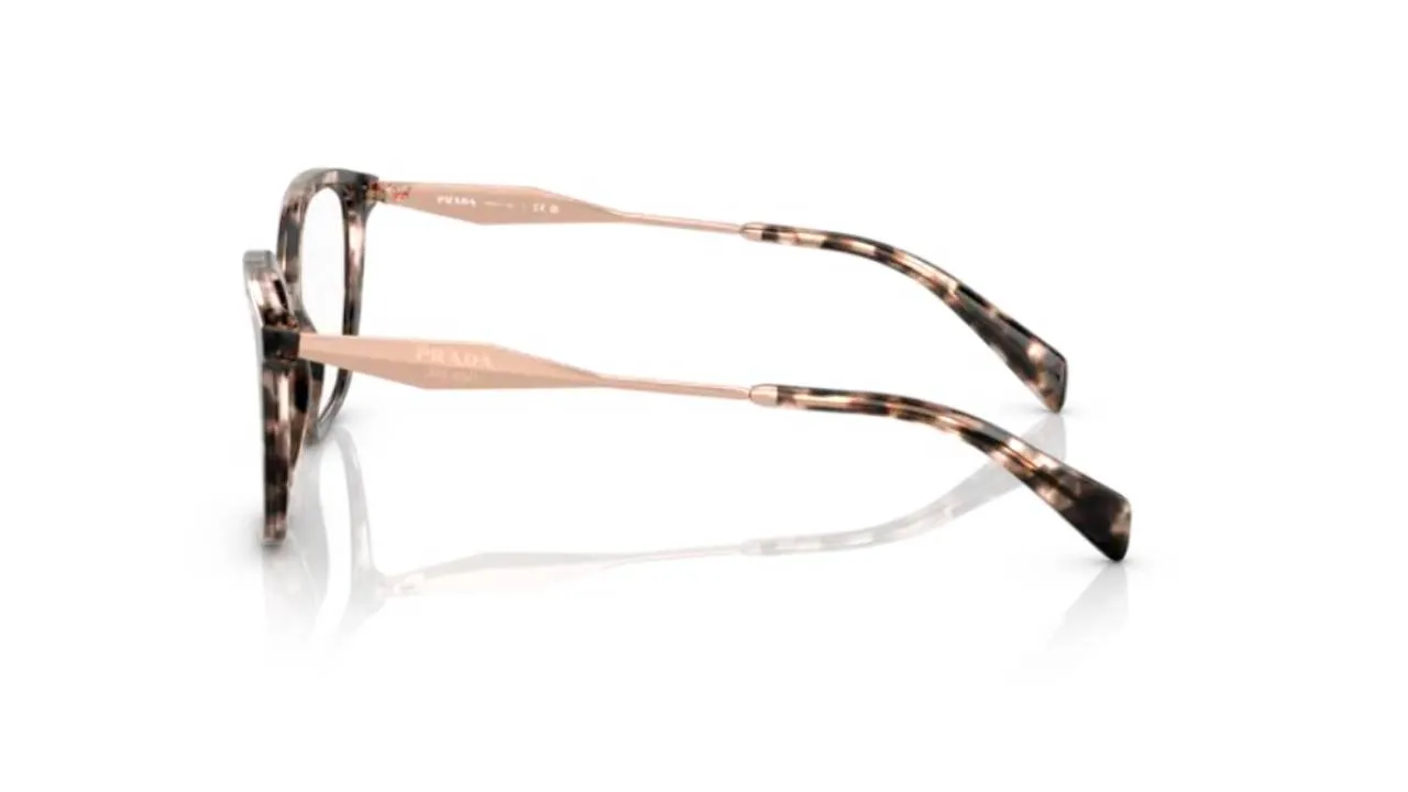 Prada PR 02ZV ROJ1O1 Montature da vista Acetato Tartaruga Farfalla Normale - immagine 4