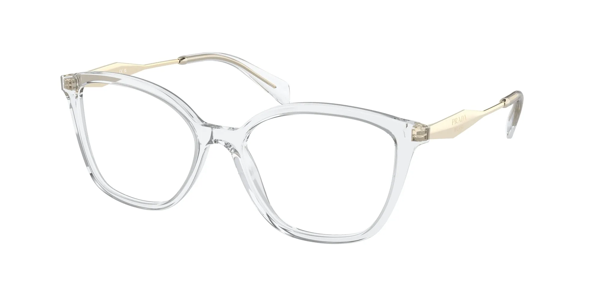 Prada PR 02ZV 2AZ1O1 Montature da vista Acetato Trasparente Trasparente Farfalla Normale - immagine 1