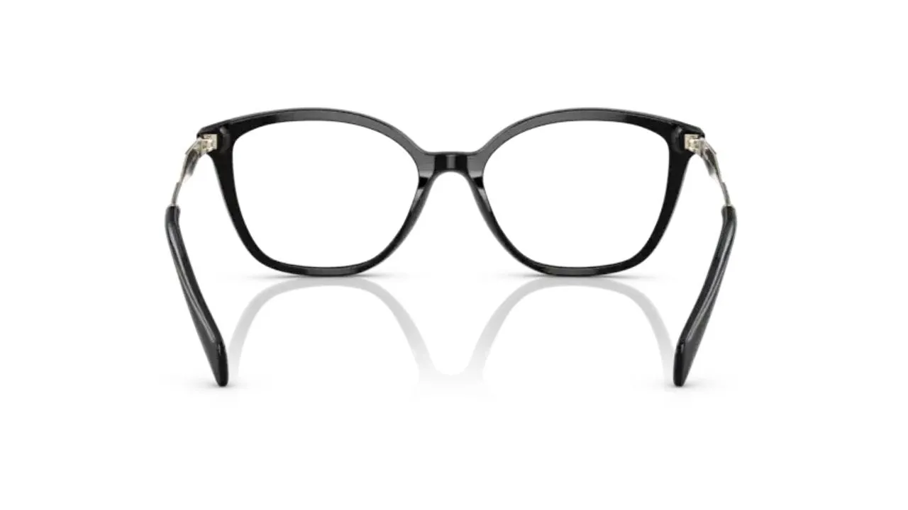 Prada PR 02ZV 1AB1O1 Montature da vista Acetato Nero Farfalla Normale - immagine 2