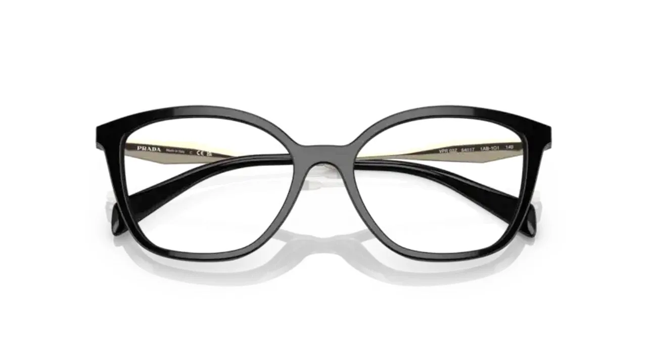 Prada PR 02ZV 1AB1O1 Montature da vista Acetato Nero Farfalla Normale - immagine 4