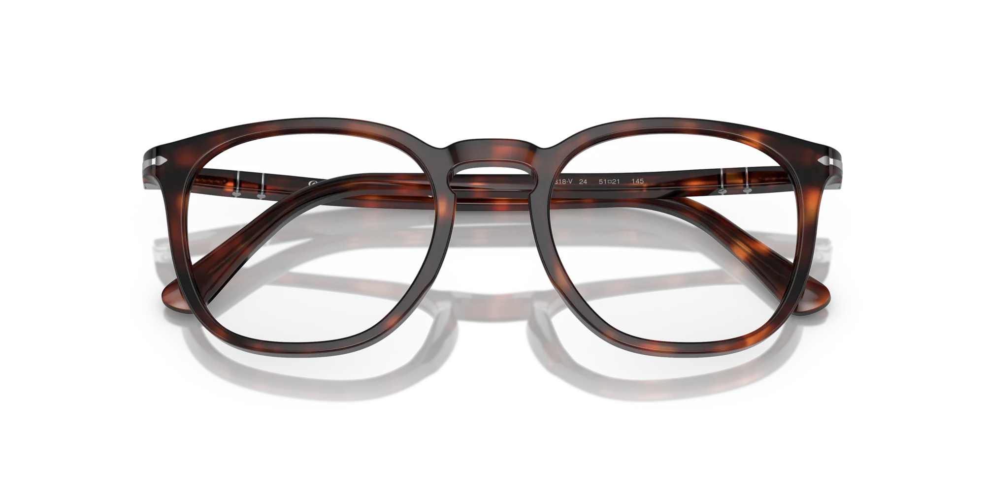 Persol PO3318V 24 Montature da vista Acetato Tartaruga Trasparente Pantos Normale - immagine 2