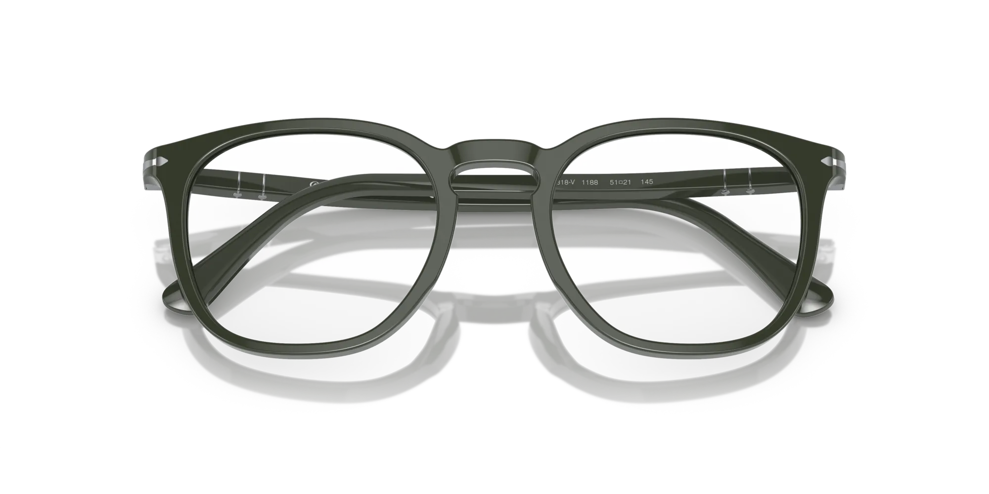 Persol PO3318V 1188 Montature da vista Acetato Verde Trasparente Pantos Normale - immagine 2